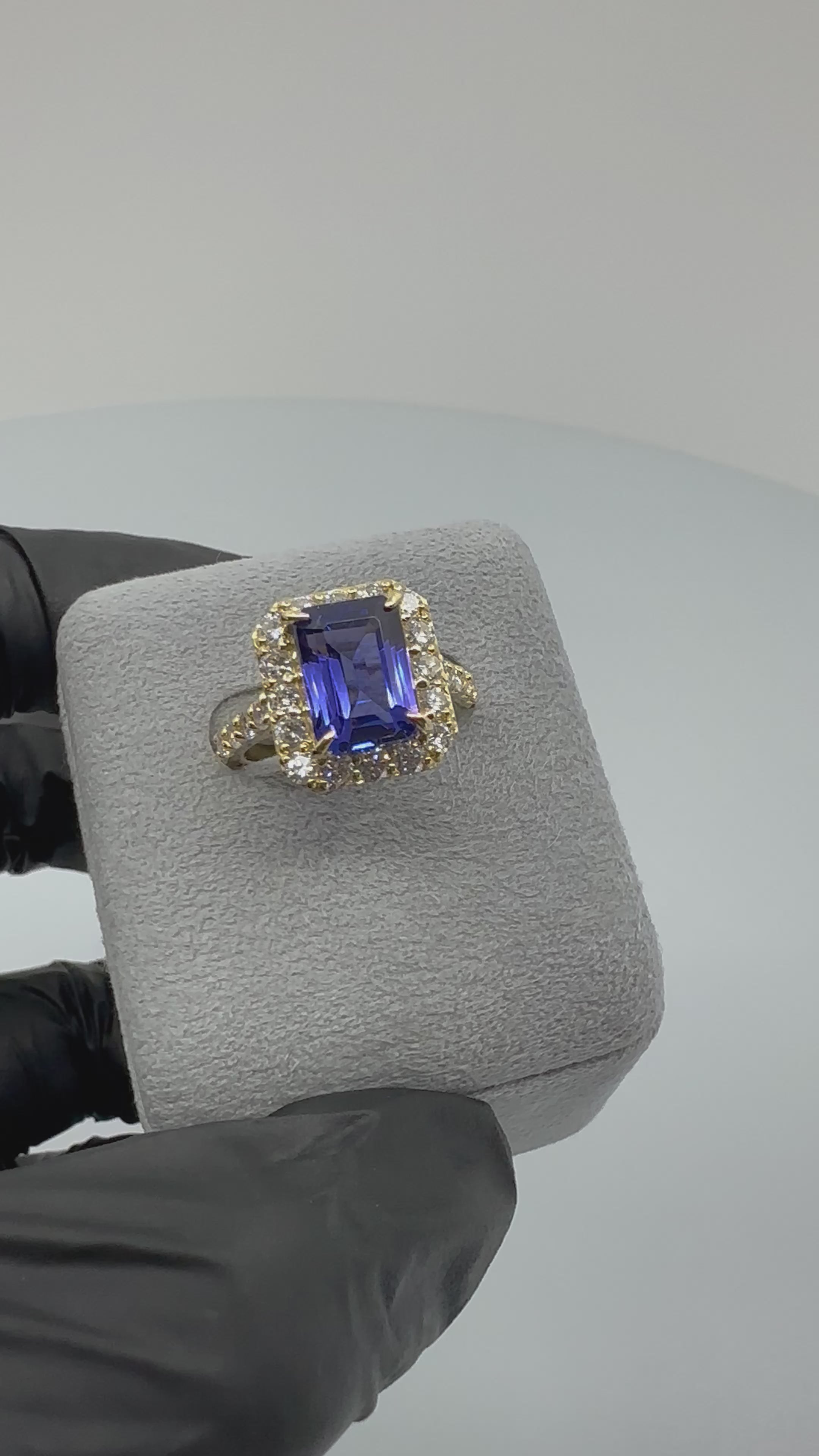 197［一点物］リング タンザナイト 4.5ct EM YG