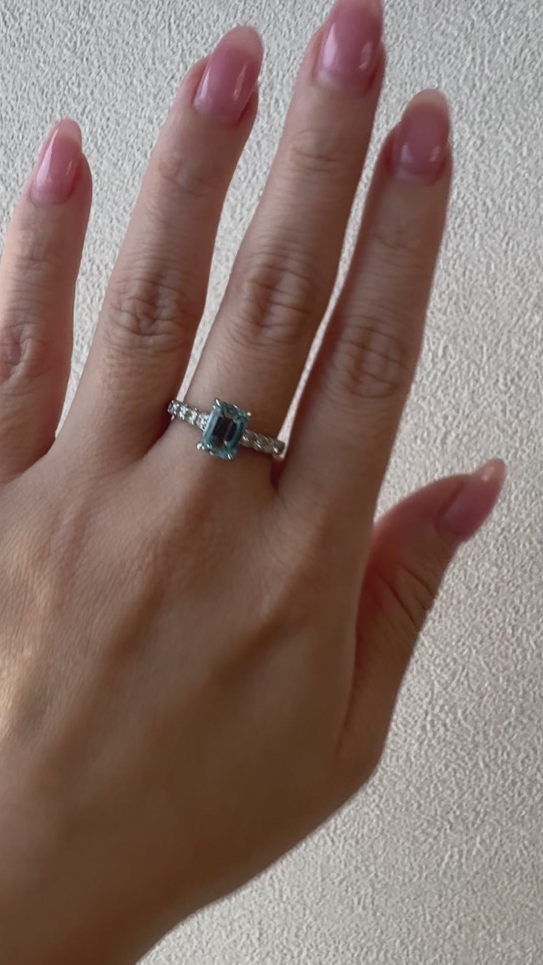 ［一点物/ソワレ］リング アクアマリン 1.3ct前後 SQ PT K18YG