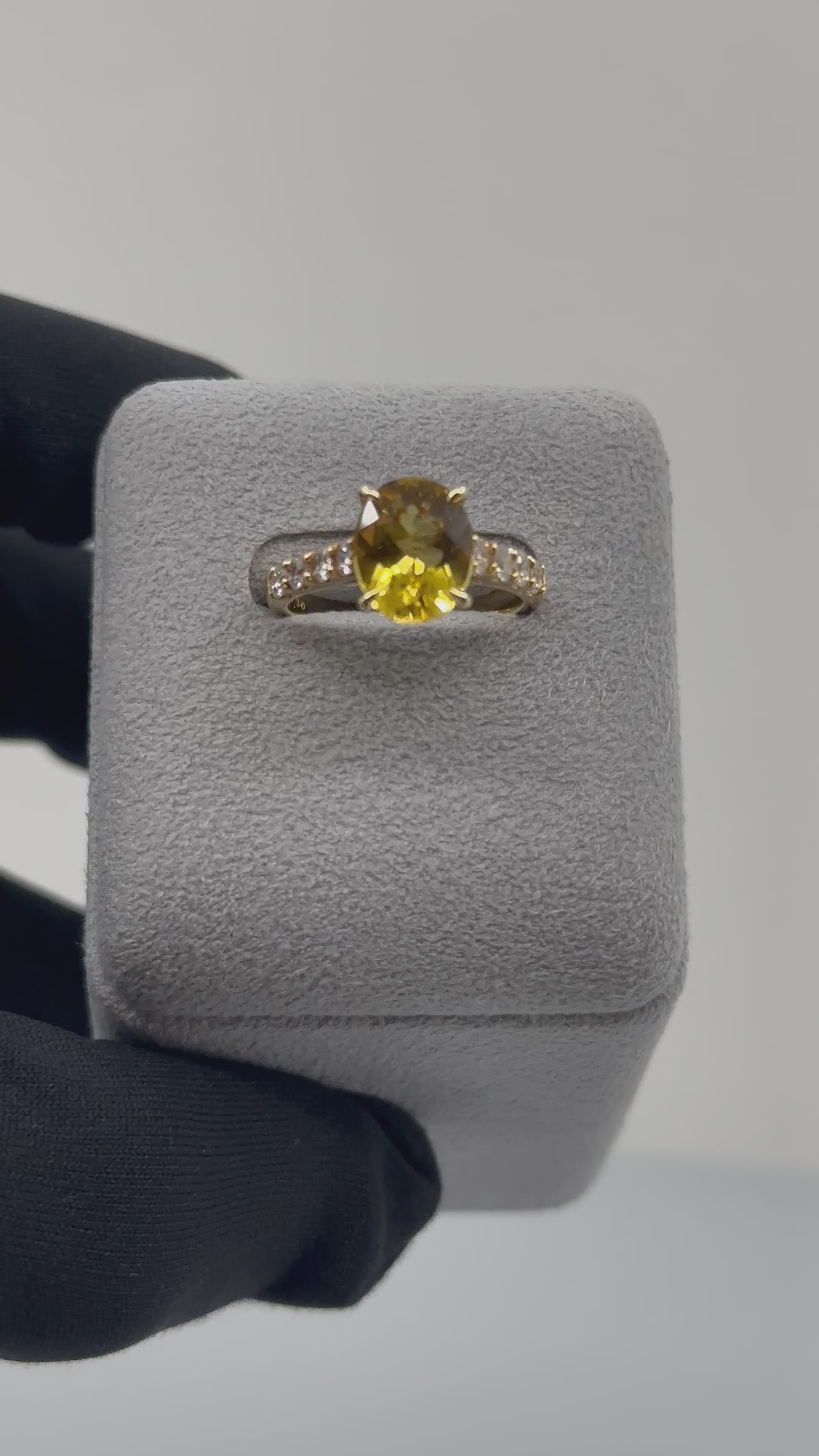 ［一点物］リング  イエローベリル  2.3ct   YG/PT