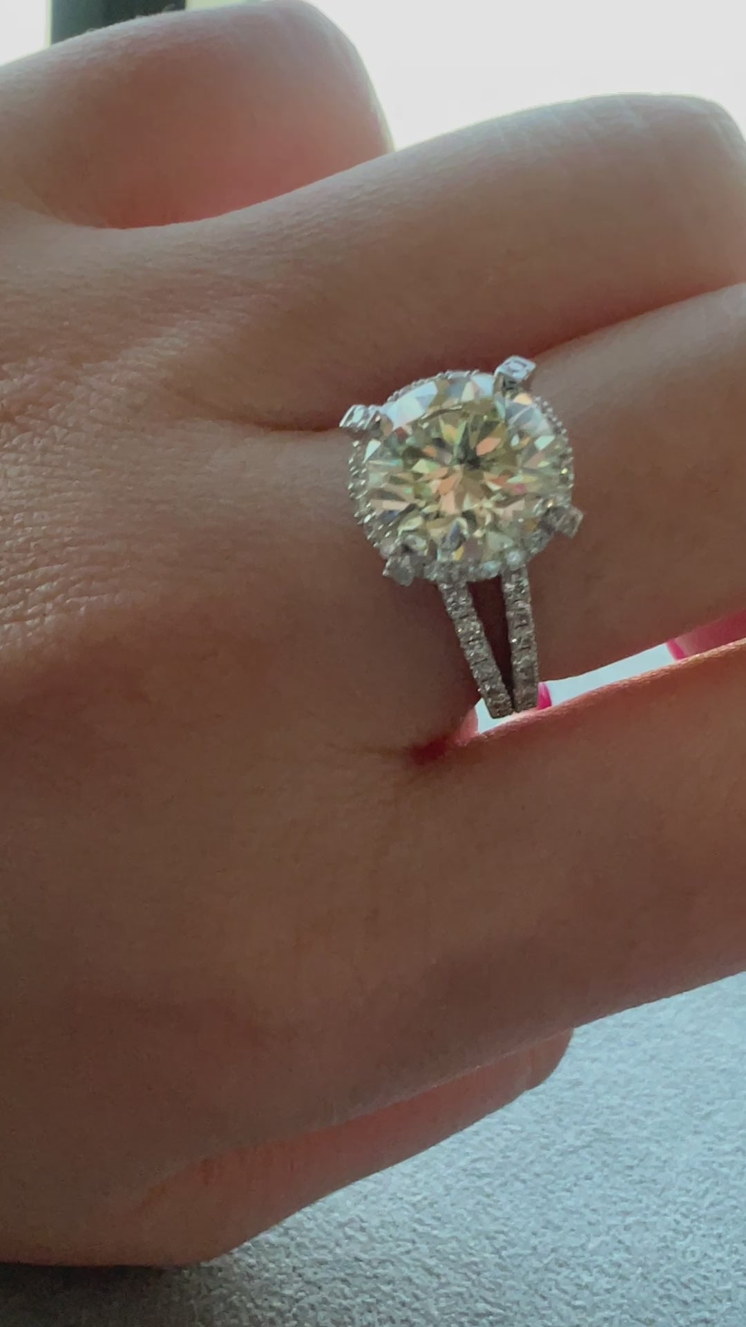 アストル リング 中石3ct前後〜StoT SI2 3EX(一点物)