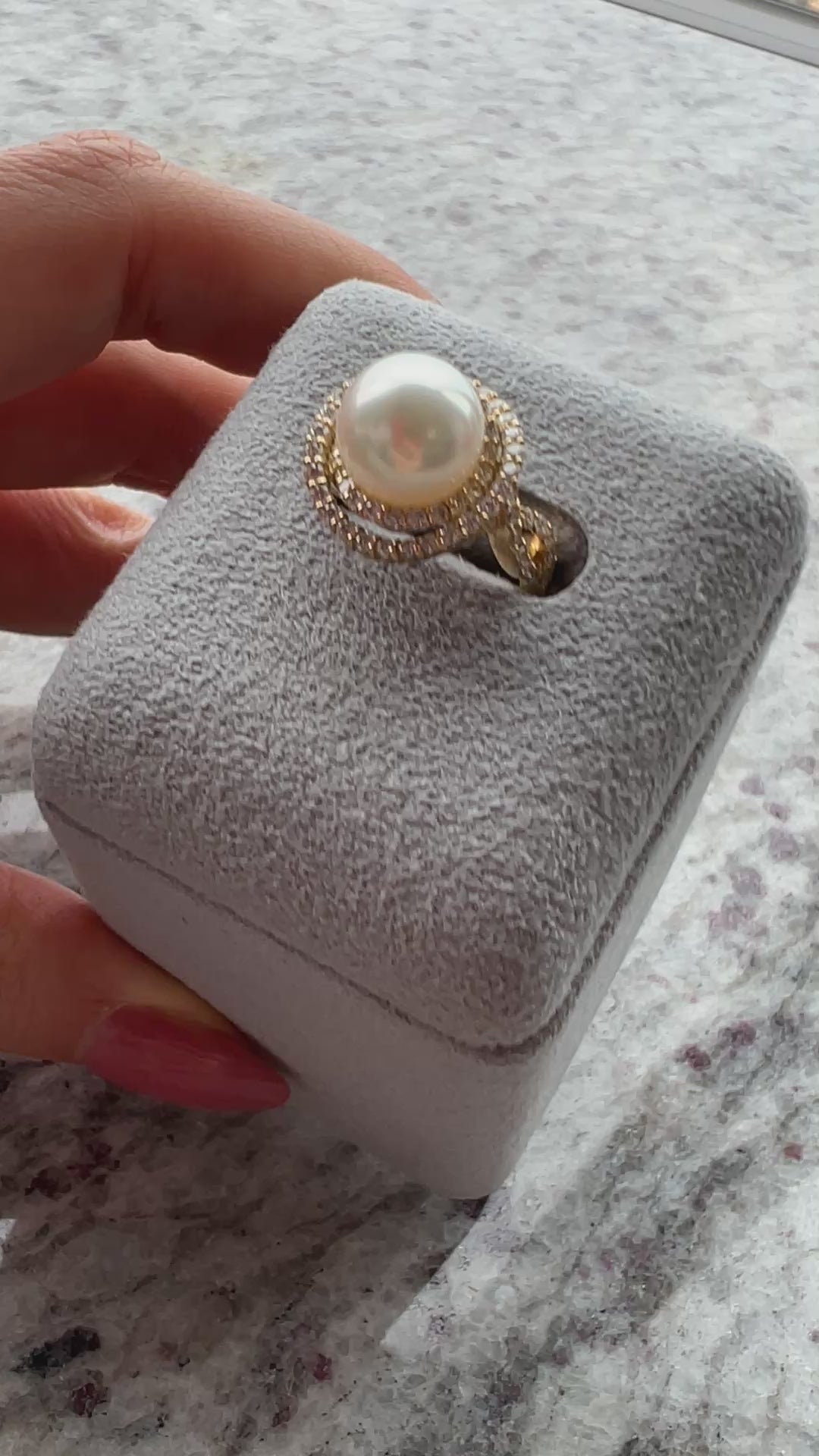 [薔薇の精］リング あこや真珠9mm