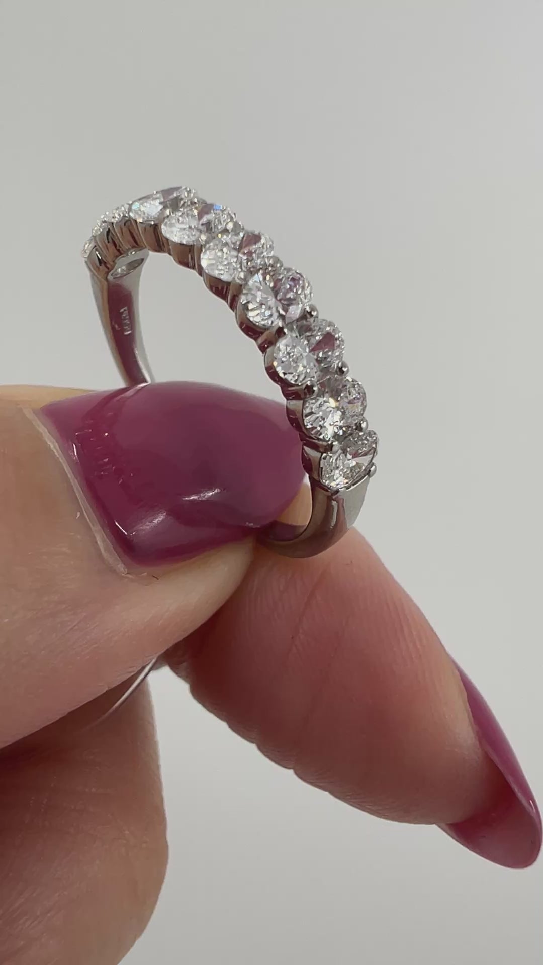 ［グレンヌ/ハーフエタニティ］リング ダイヤ 1pc0.1ct×10pc OV