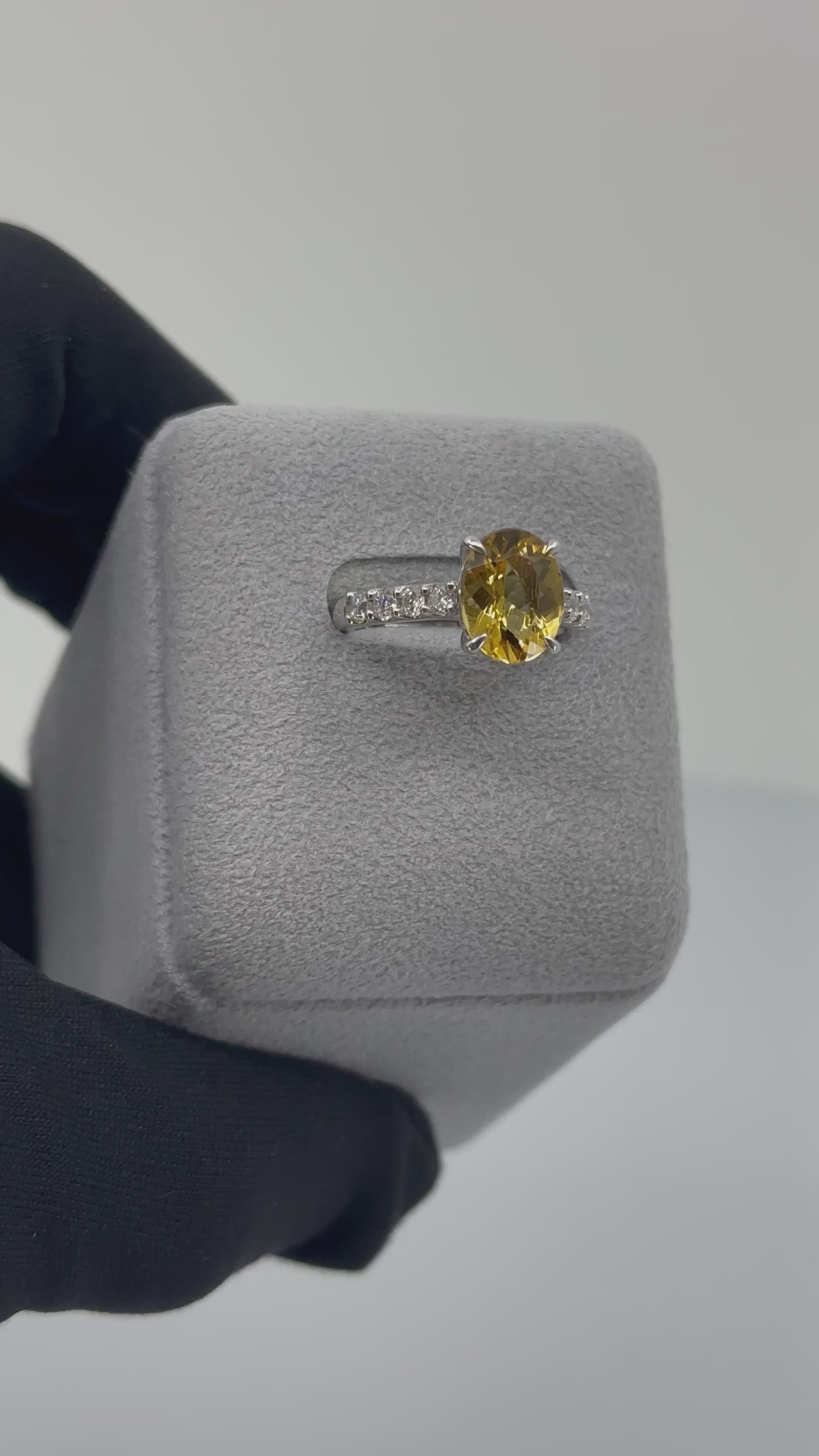 ［一点物］リング  イエローベリル  2.3ct   YG/PT