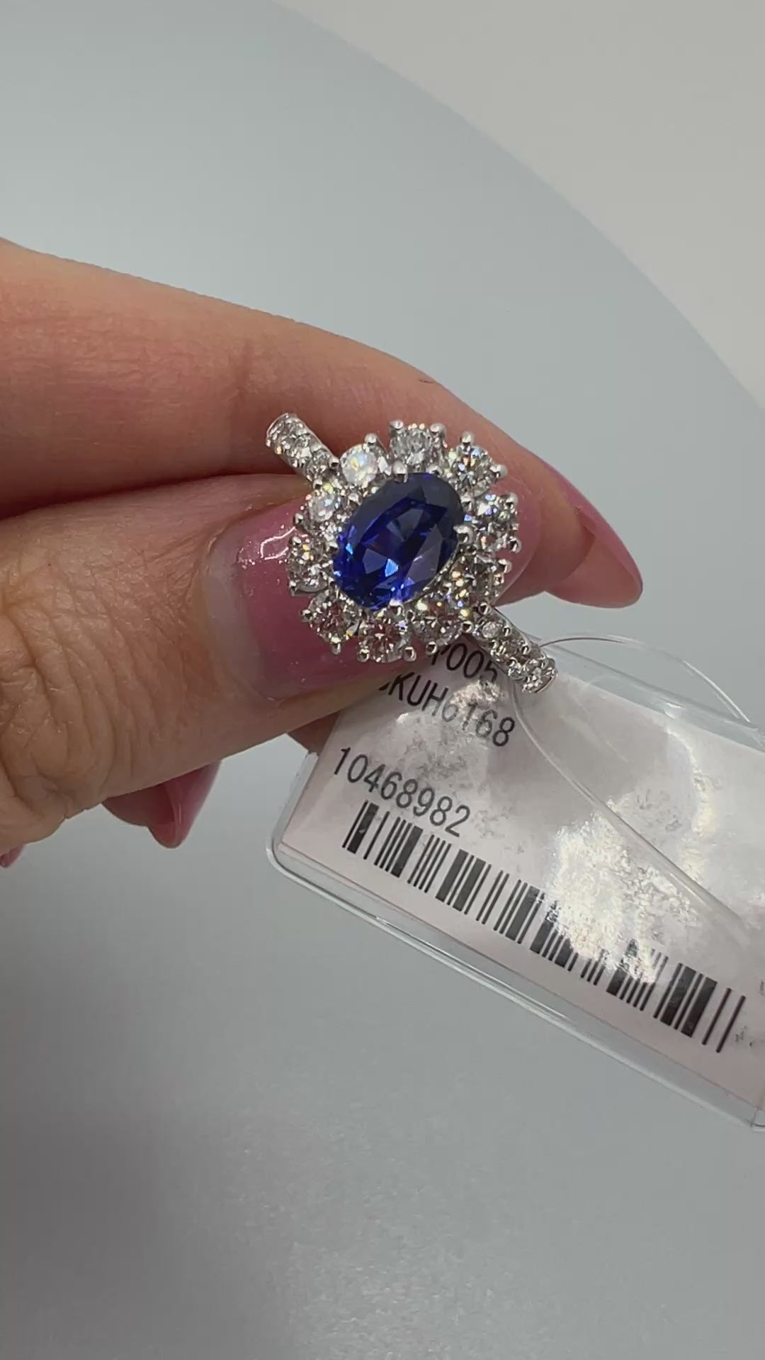 113［一点物/芍薬の夏休み］リング ロイヤルブルーサファイア 1ct OV PT