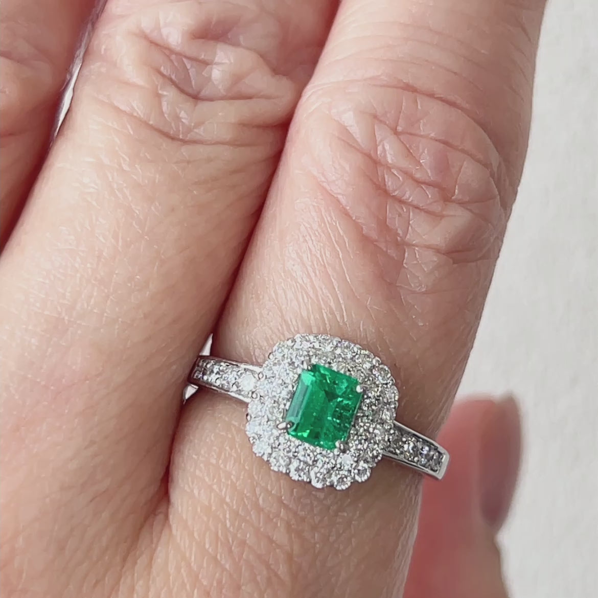 24［一点物］リング エメラルド 0.4ct前後 SQ PT