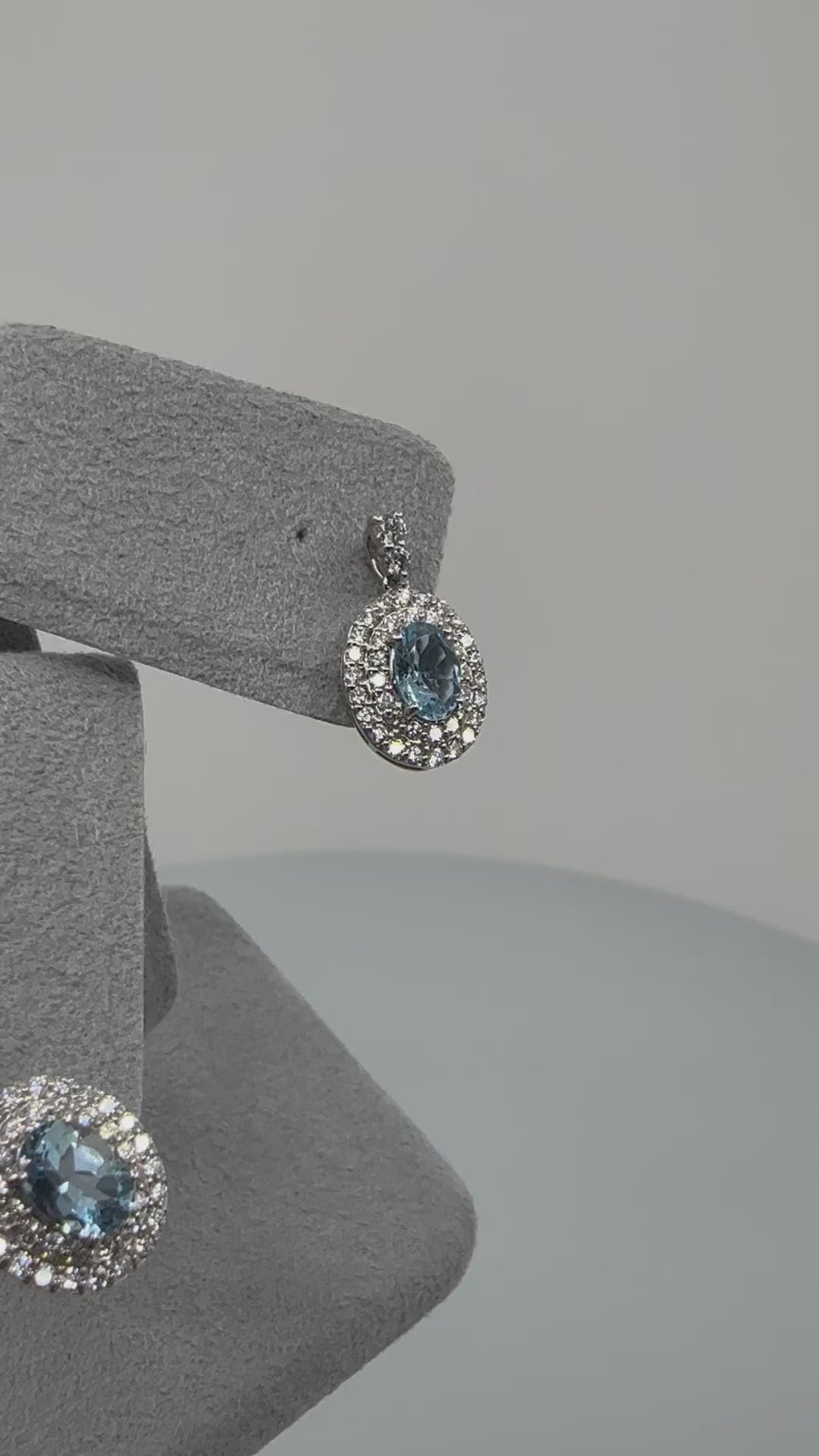 3［即納/一点物/シャリズム］ピアス アクアマリン 0.5ct前後×2 OV PT