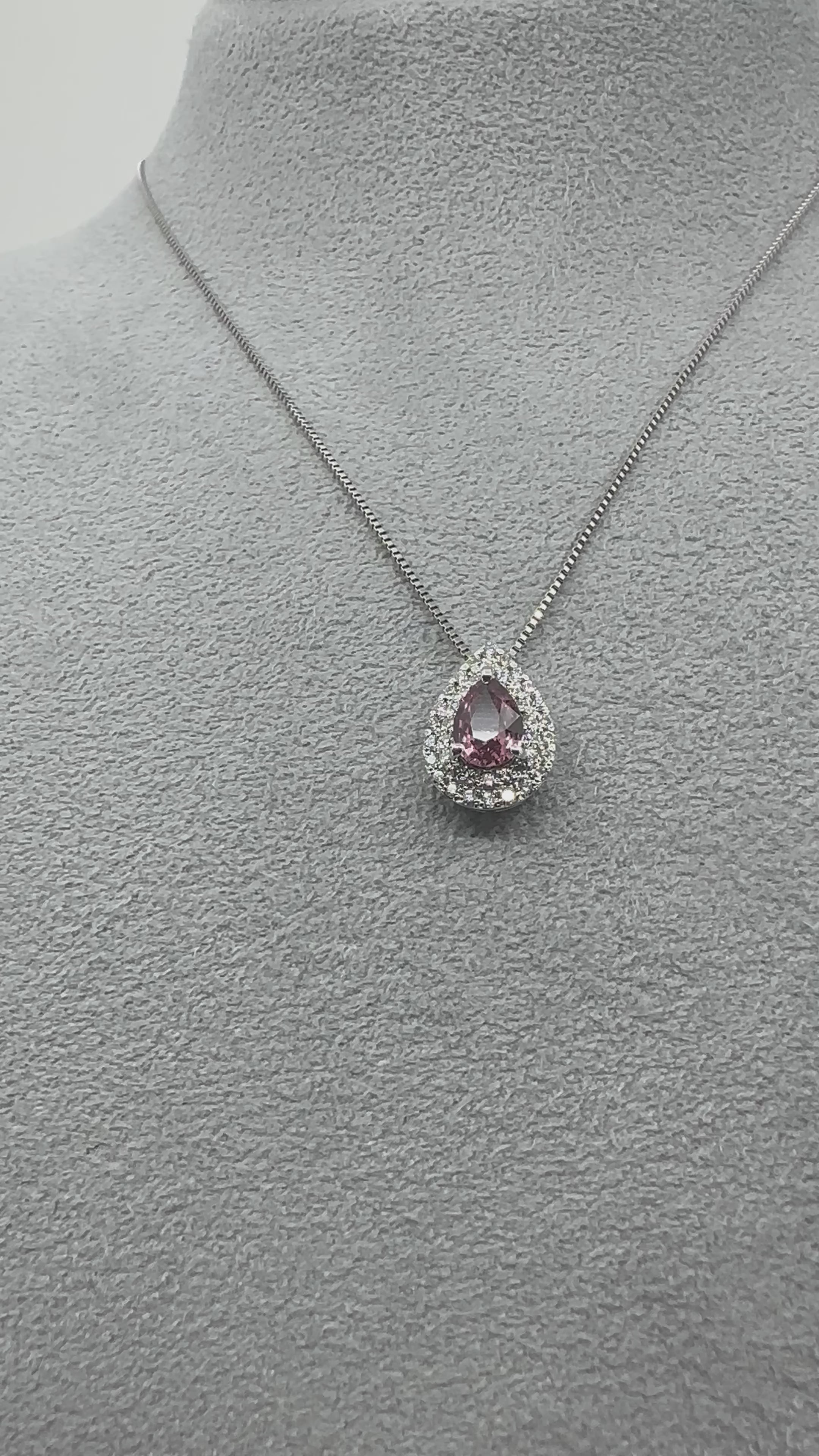 503［一点物］ネックレス  パパラチアサファイア 1.69ct PS PT