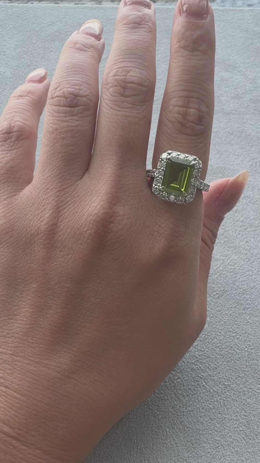 ［一点物］リング ペリドット 3ct SQ PT