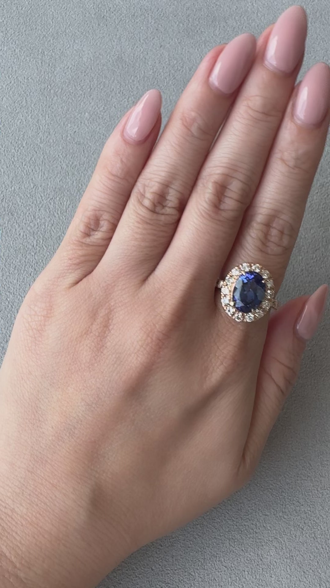 205［一点物］リング タンザナイト 4.2ct OV PG