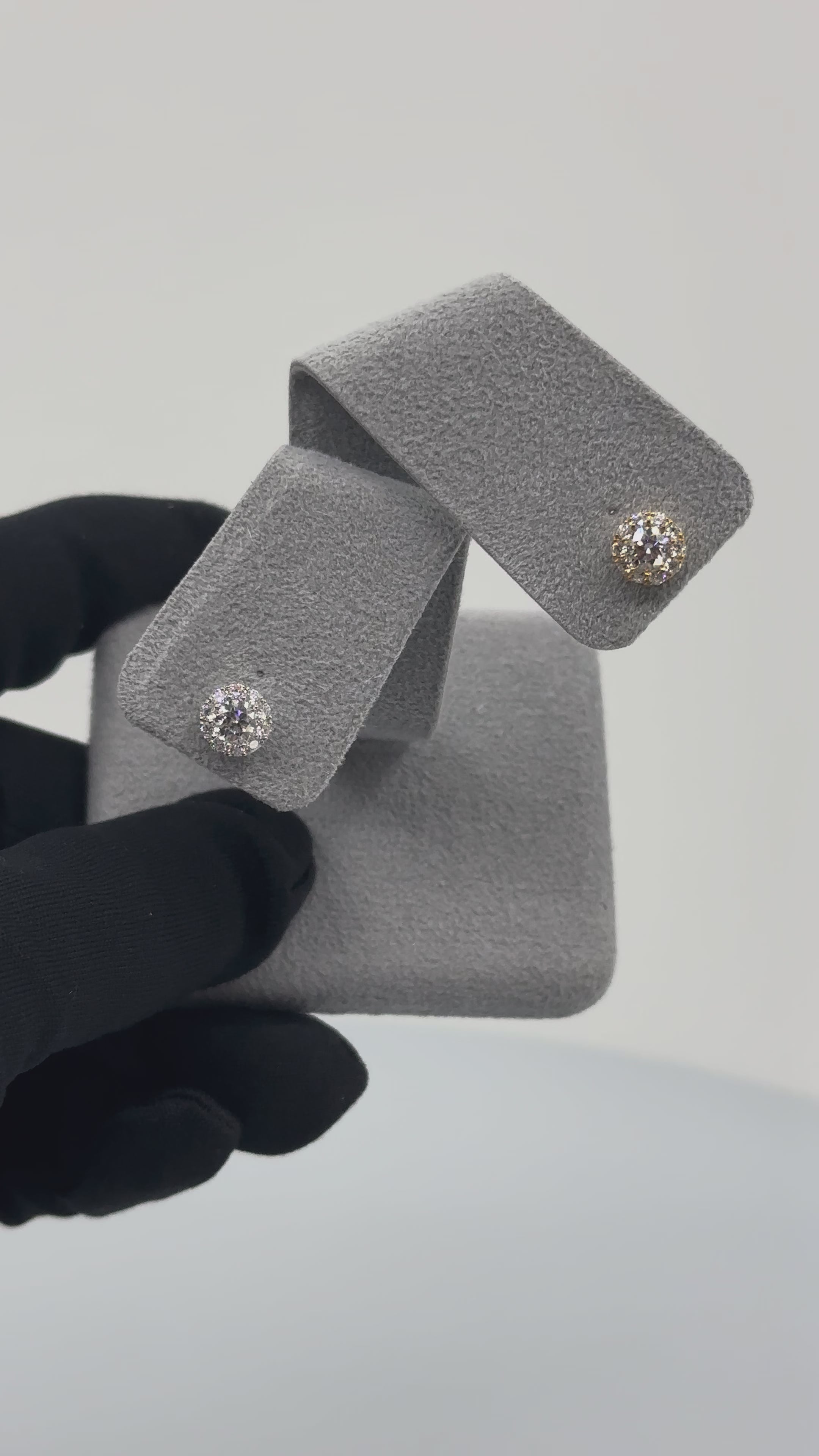 ［新作/一点物/エトア］ピアス ダイヤ 0.3ct×2 RO PT/YG