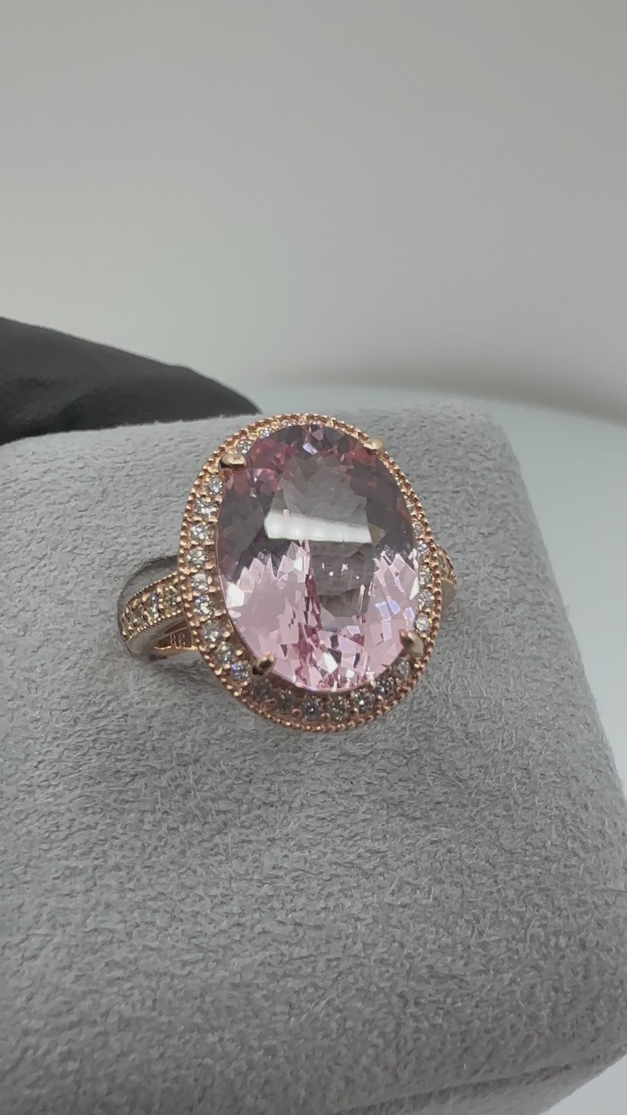 ［一点物/ローラ］リング モルガナイト 5ct OV K18PG