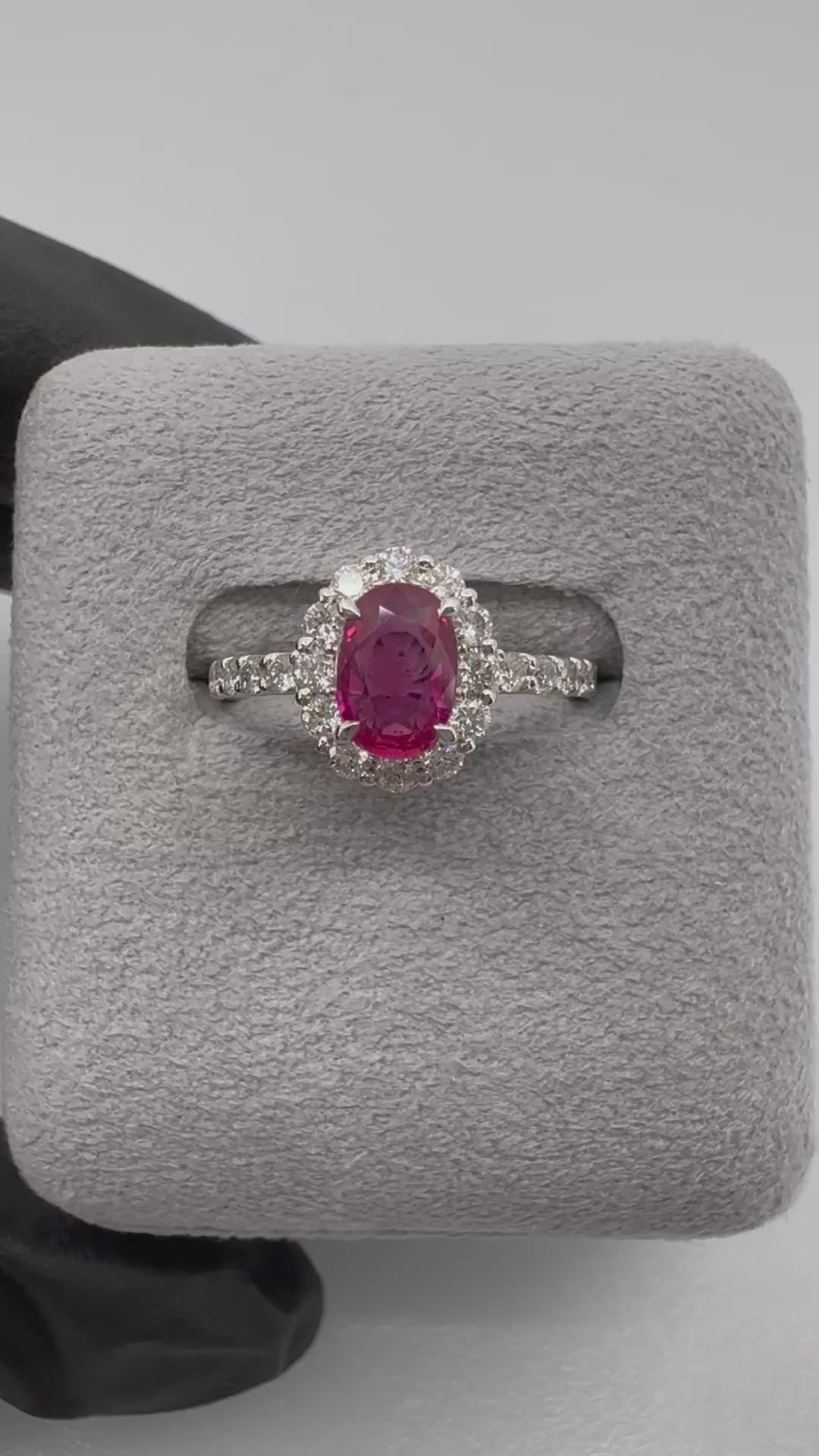 94［一点物］リング  ルビー 1ct OV PT