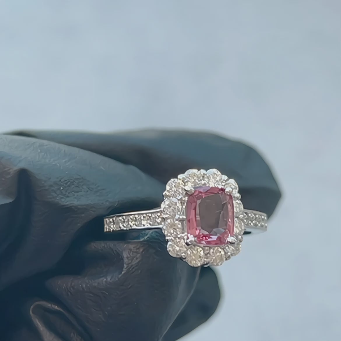 131［一点物］リング パパラチアサファイア 1ct SQ PT