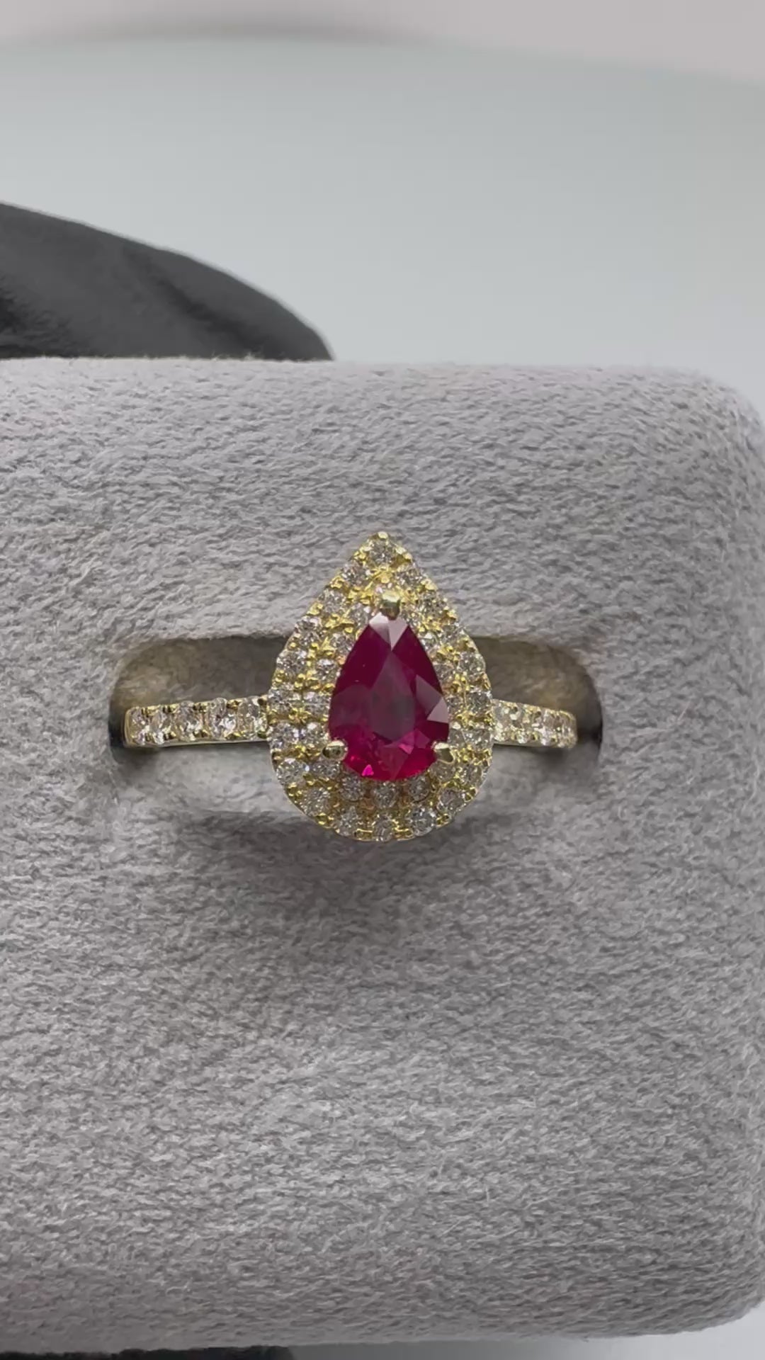 ［一点物］リング ピジョンブラッドルビー 0.4ct PS K18YG