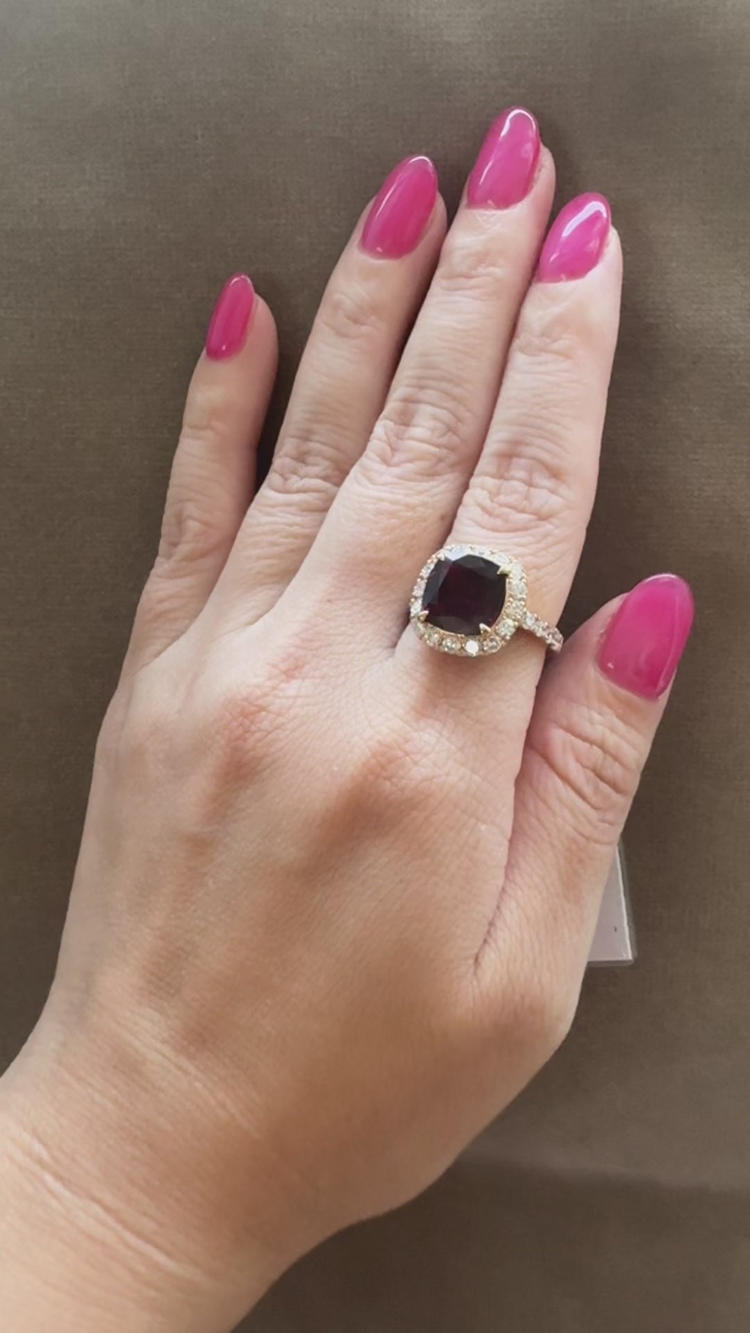 ［一点物］リング  ガーネット  4.2ct   PG