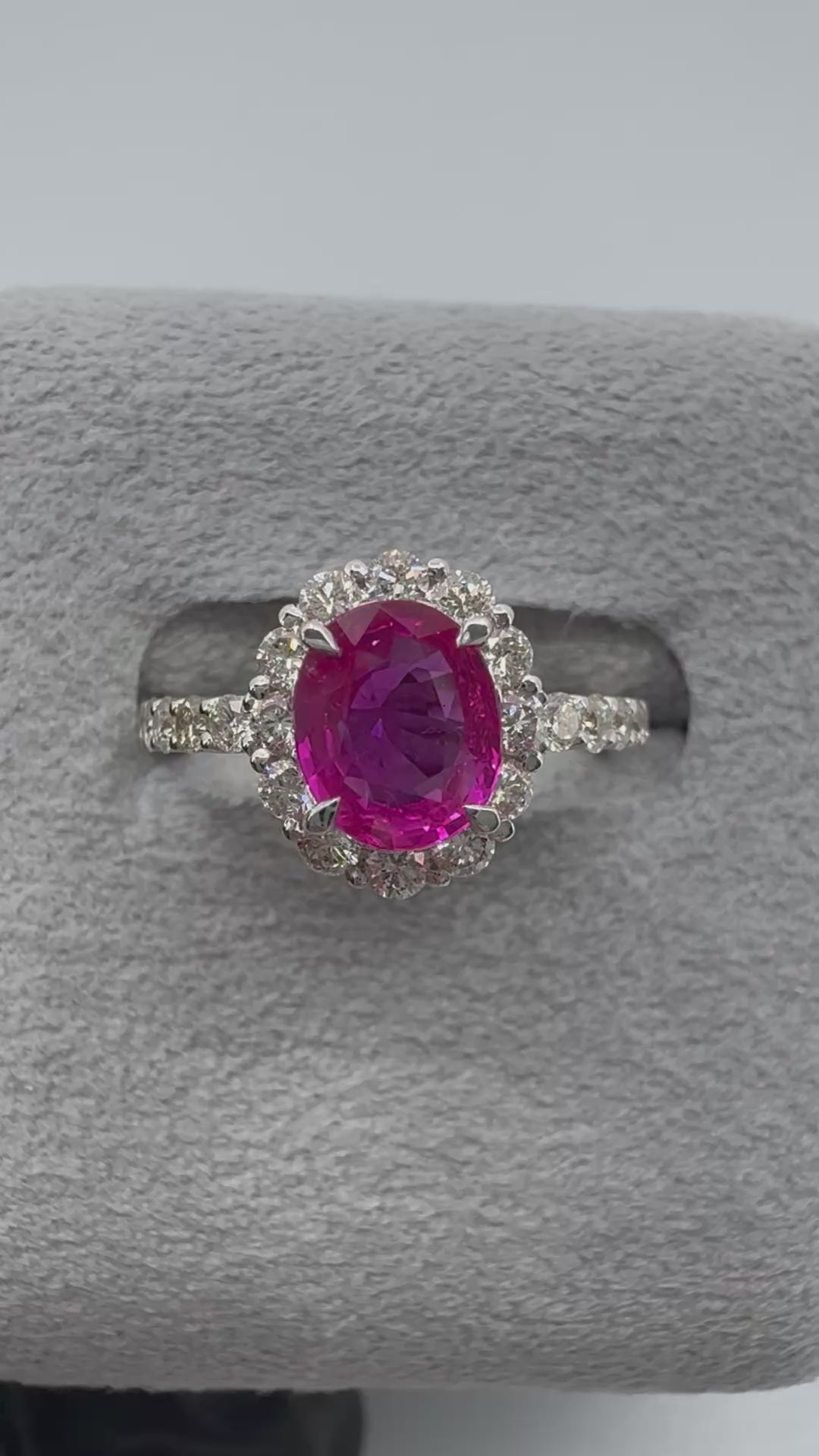 93［一点物］リング  ルビー 1ct OV PT