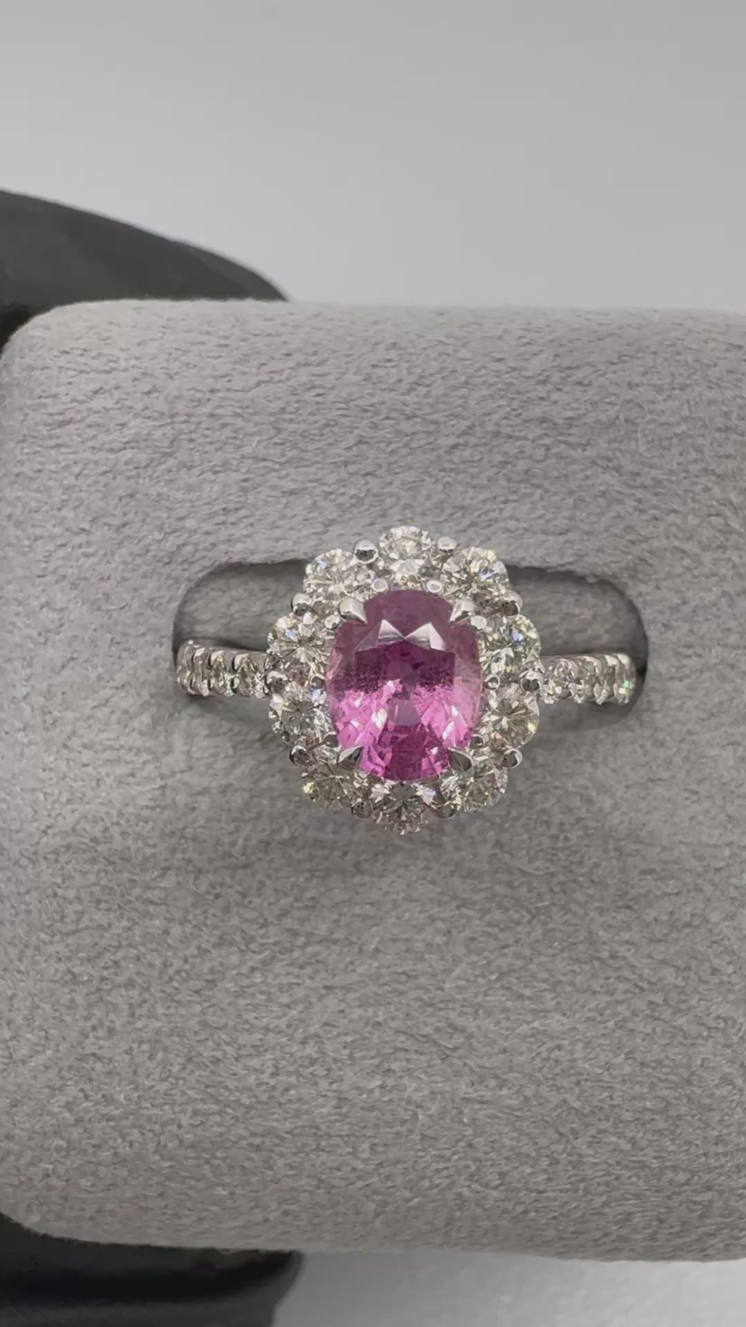 141［一点物］リング  パパラチアサファイア 1.1ct OV PT