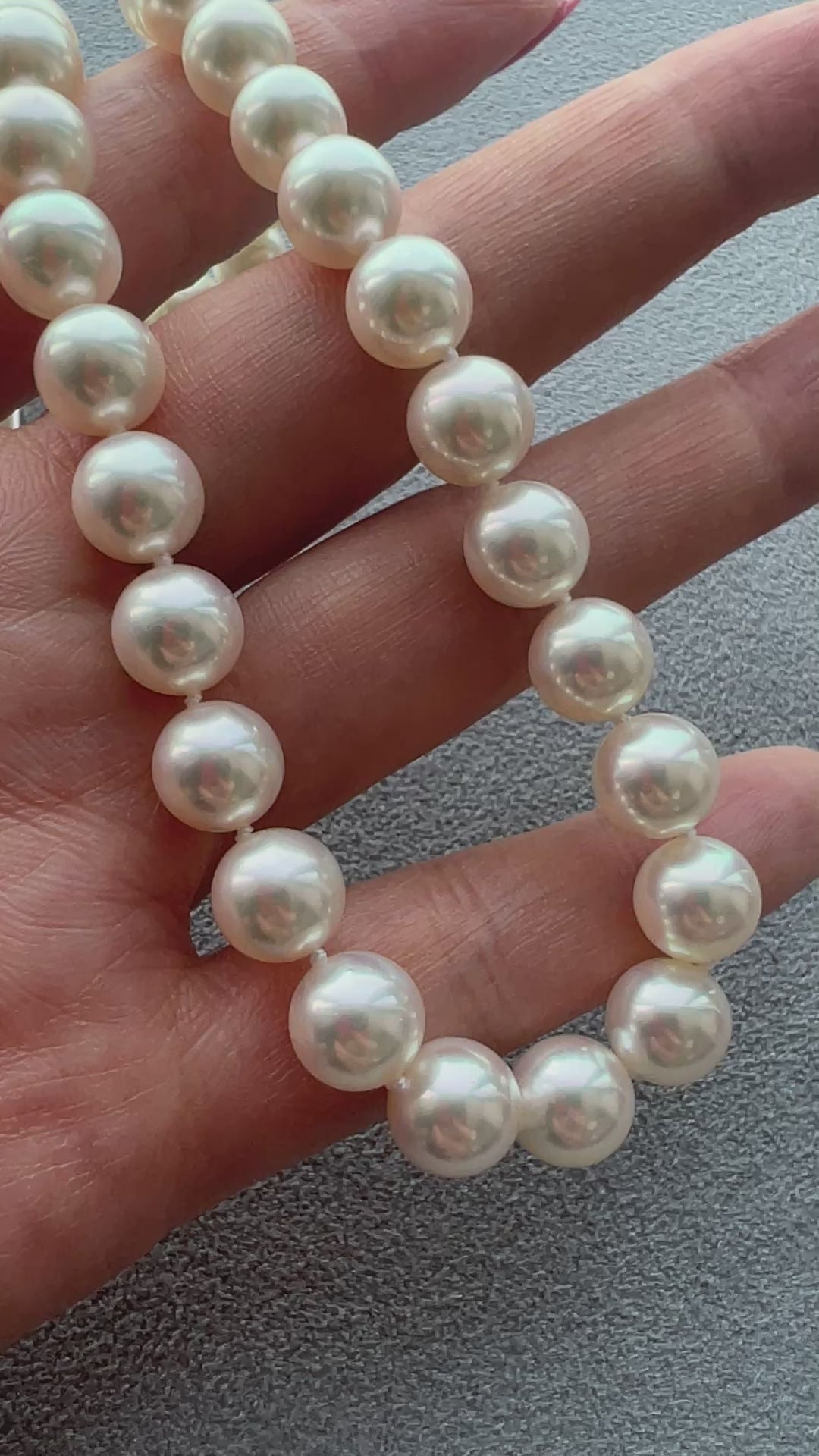 ［クラシックパールネックレス］あこや真珠8−8.5mm