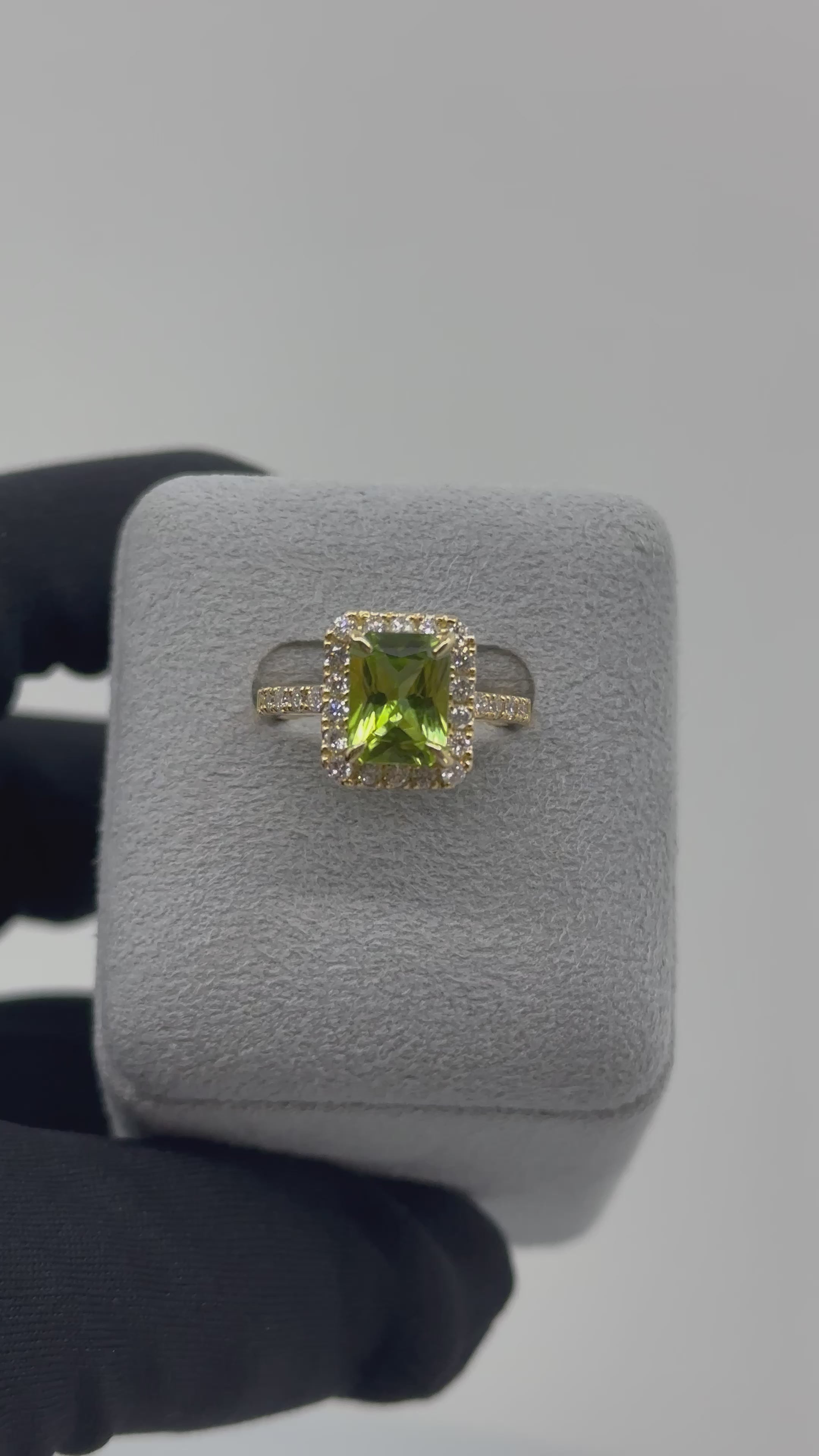 ［一点物］リング ペリドット 2ct SQ K18YG