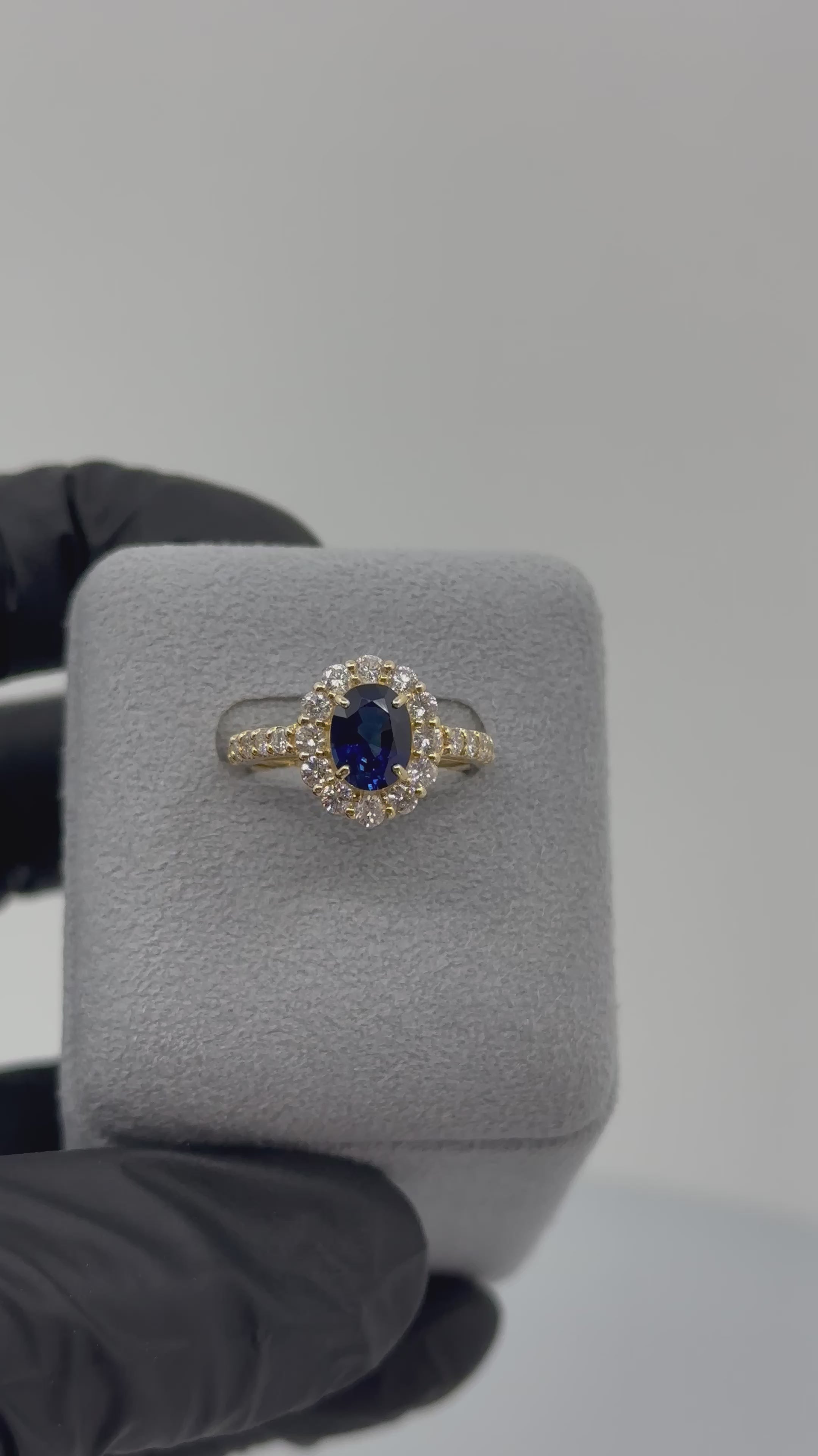 ［一点物］キャサリン妃巻き リング サファイア 1.4ct OV  K18YG