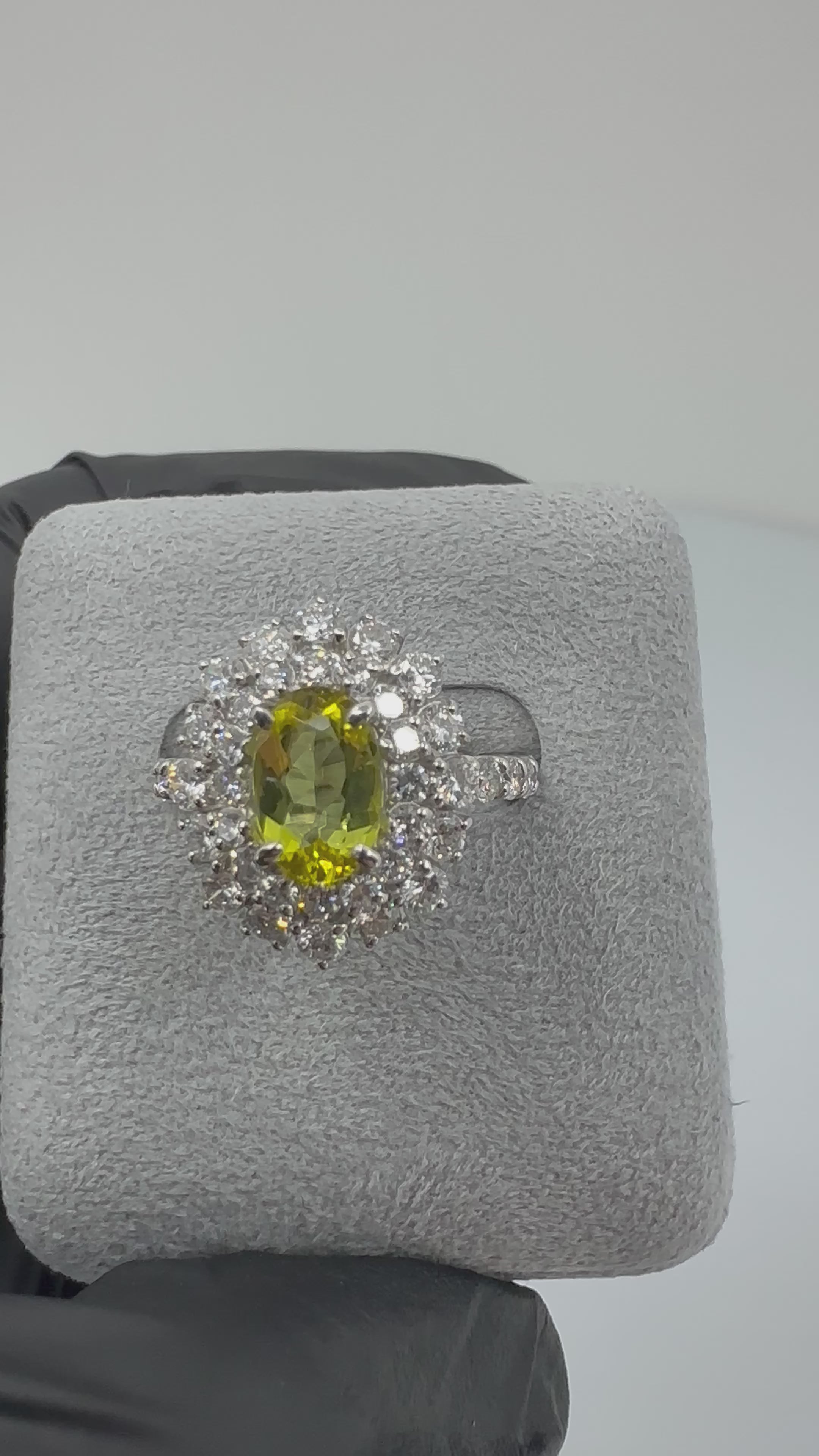 34.36.76.168［一点物］リング クリソベリル/トルマリン/クロムトルマリン 1ct UP OV PT