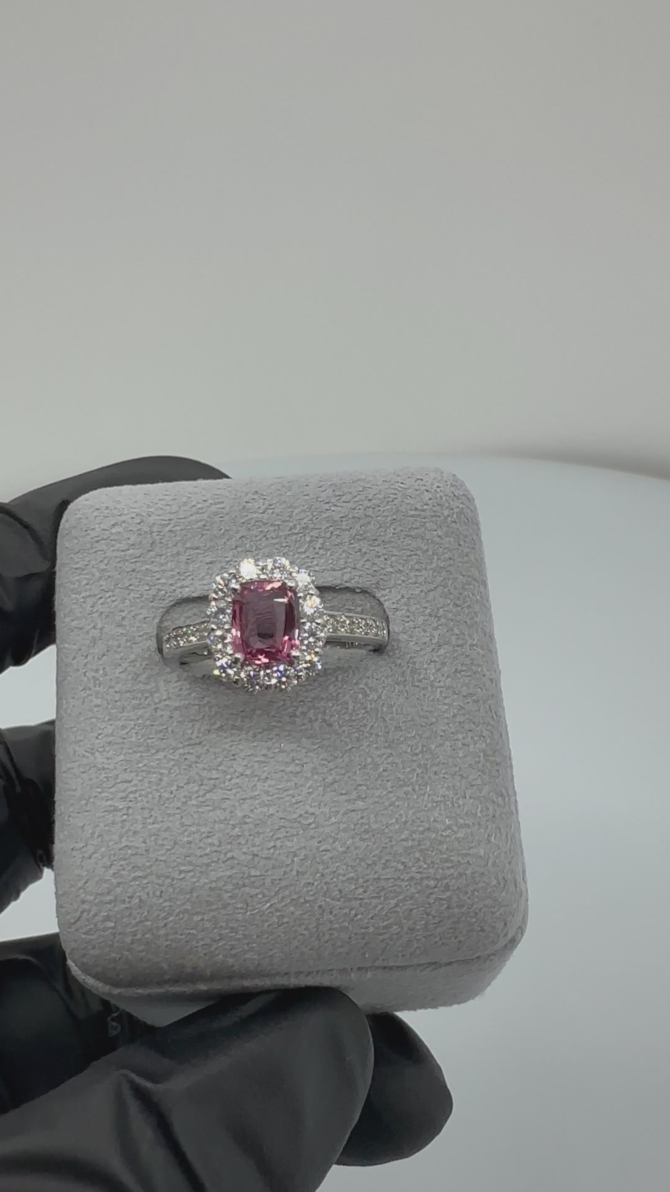 131［一点物］リング パパラチアサファイア 1ct SQ PT