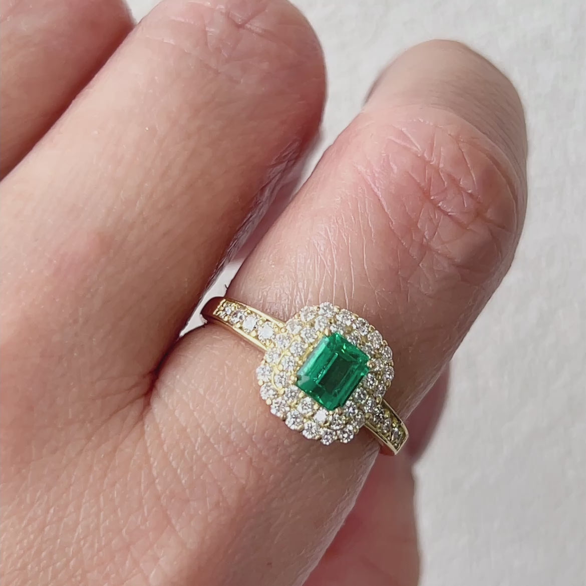 21［一点物］リング エメラルド 0.4ct前後 SQ K18YG