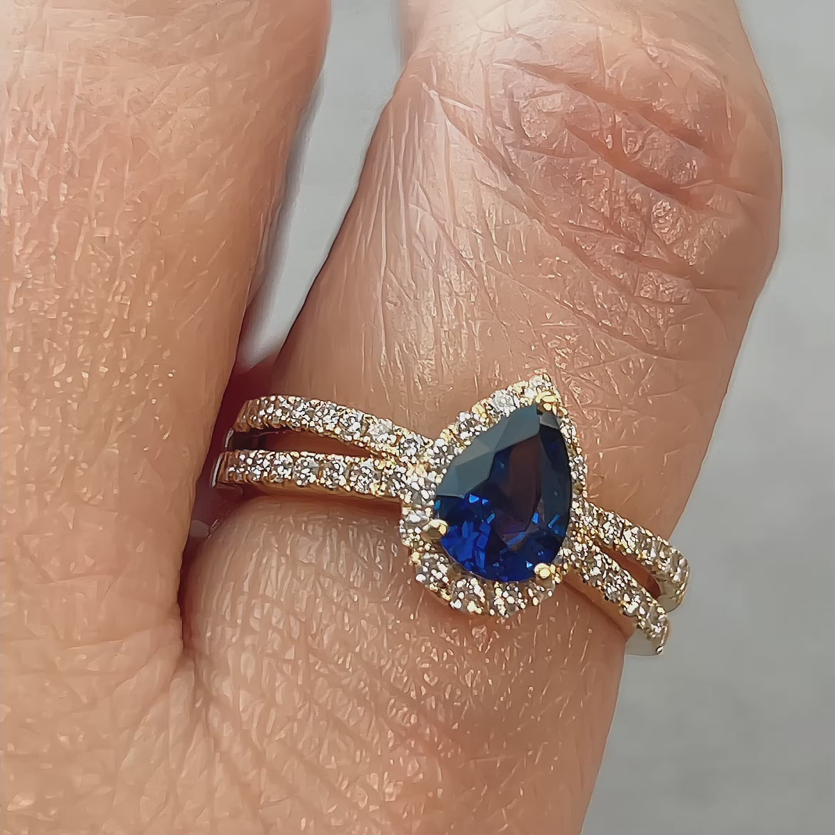 118［一点物］リング ロイヤルブルーサファイア 0.9ct PS K18YG