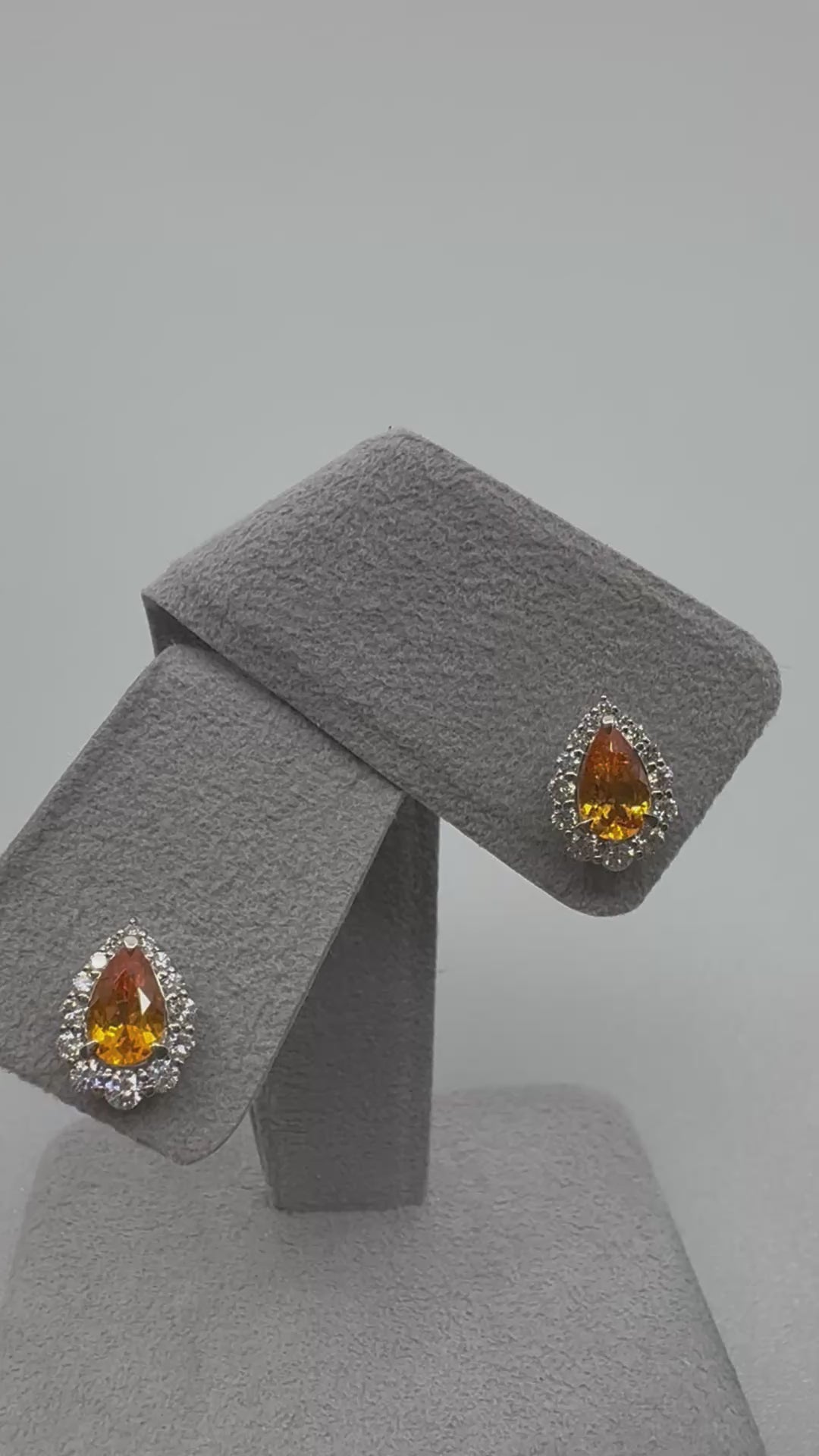 427［一点物/アペロスピリッツ］ピアス スペサルティンガーネット 1.9〜2ct PS PT