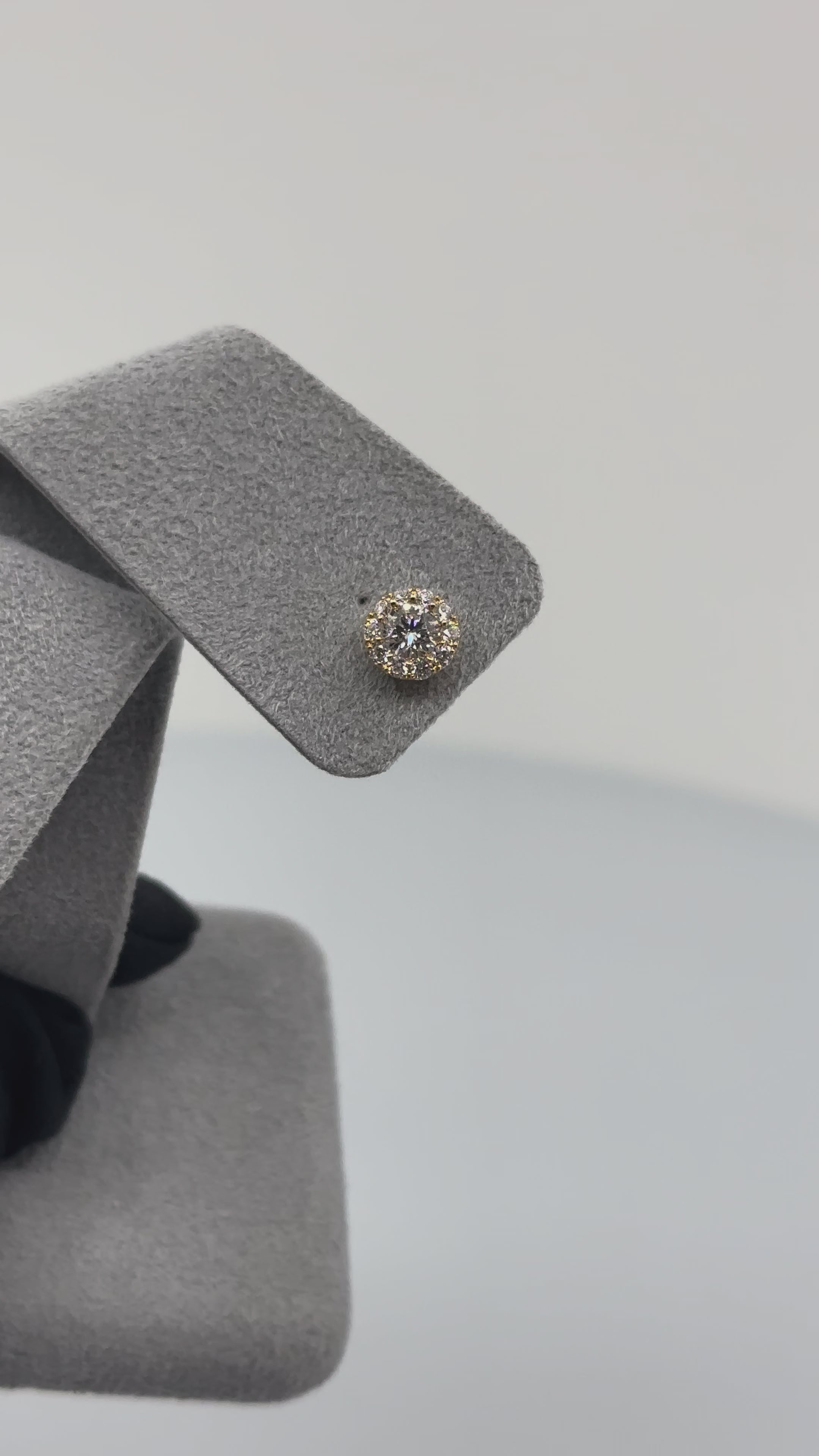 ［新作/一点物/エトア］ピアス ダイヤ 0.3ct×2 RO PT/YG