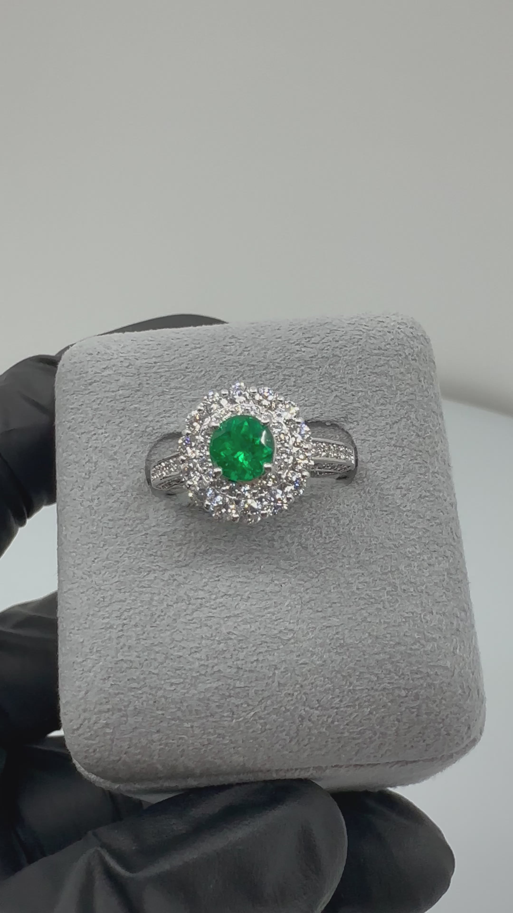 46［一点物］リング エメラルド 0.57ct RO PT