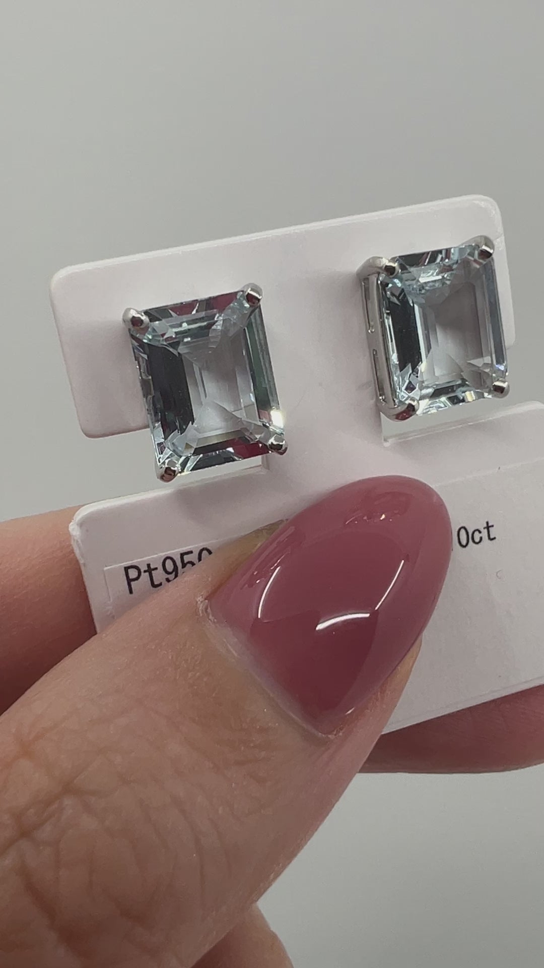 ［フロリナ］ピアス アクアマリン2ct前後×2 SQ