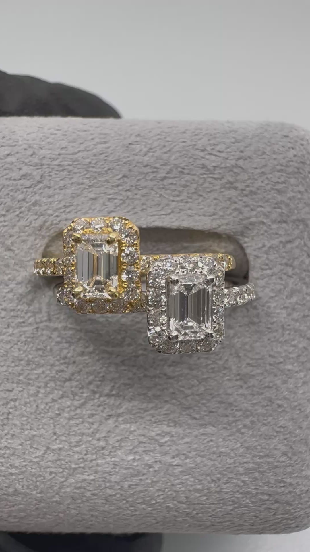 4［一点物/オルコスEM角］リング ダイヤ 0.3ct SQ PT K18YG