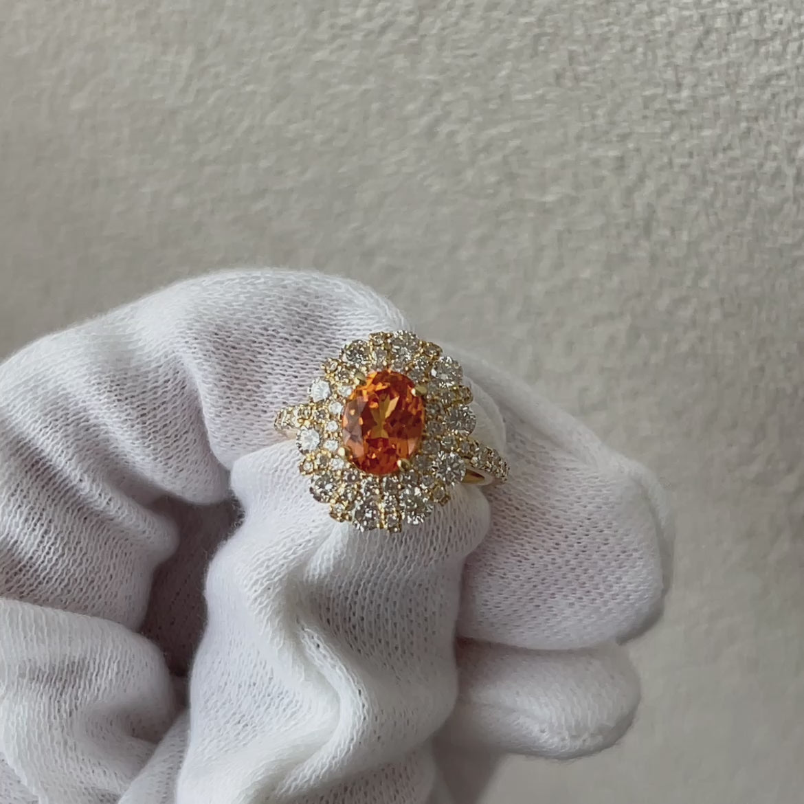 ［ベルガモットレース］リング スペサルティンガーネット