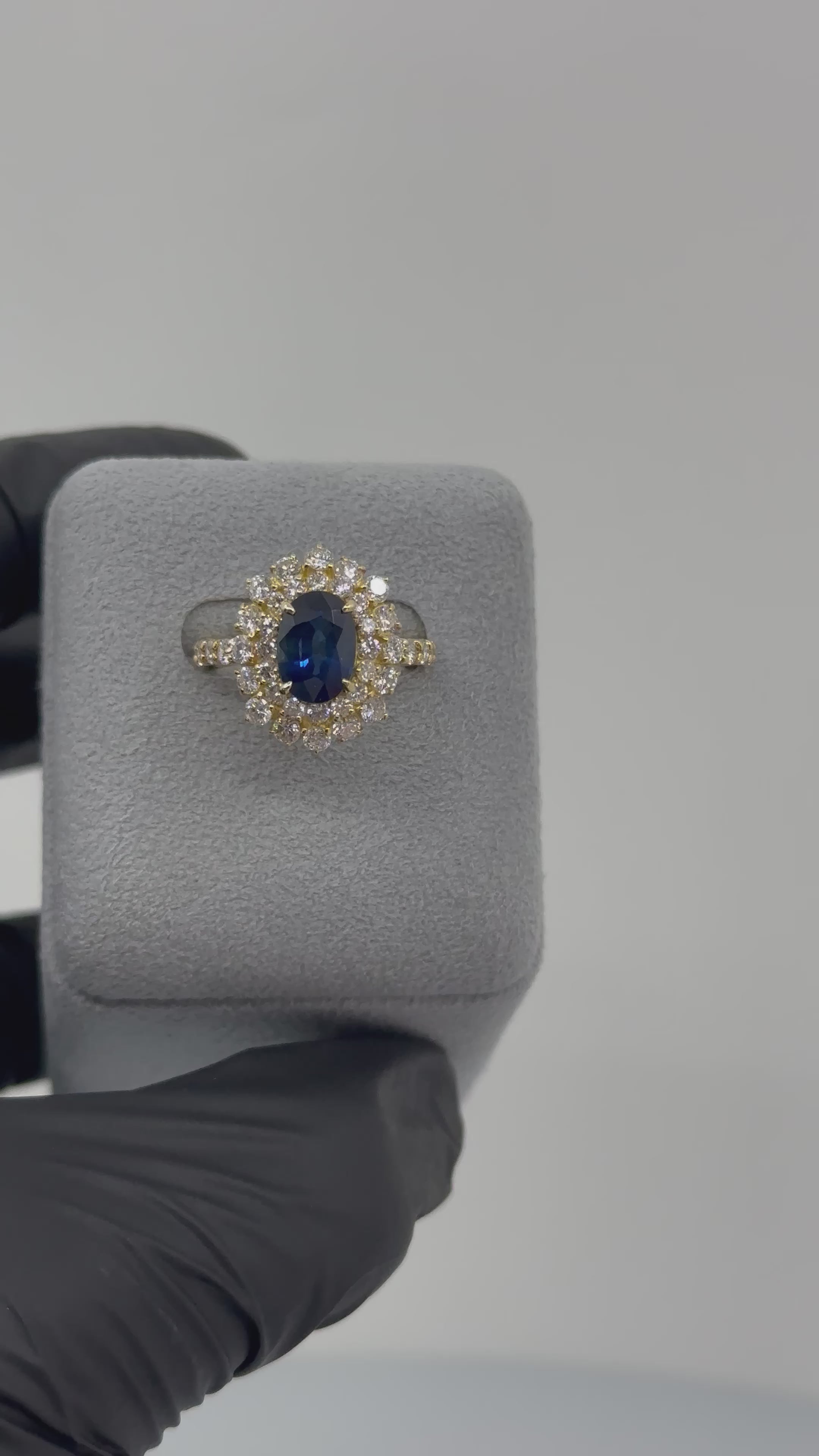 ［一点物］リング サファイア 2.2ct OV YG