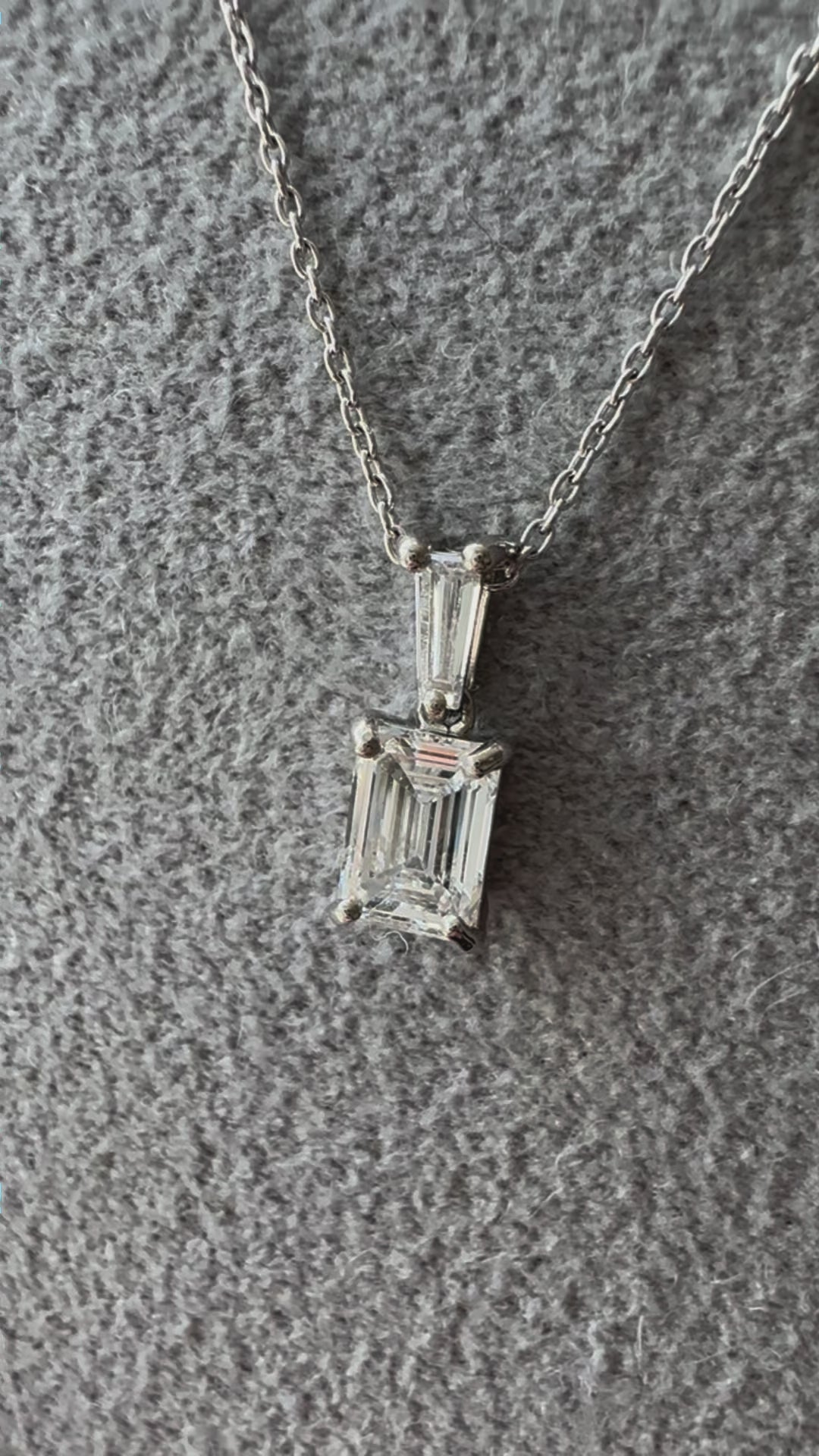 ②ダイヤ 0.5ct SQ PT ネックレス〜E SI2 GIA