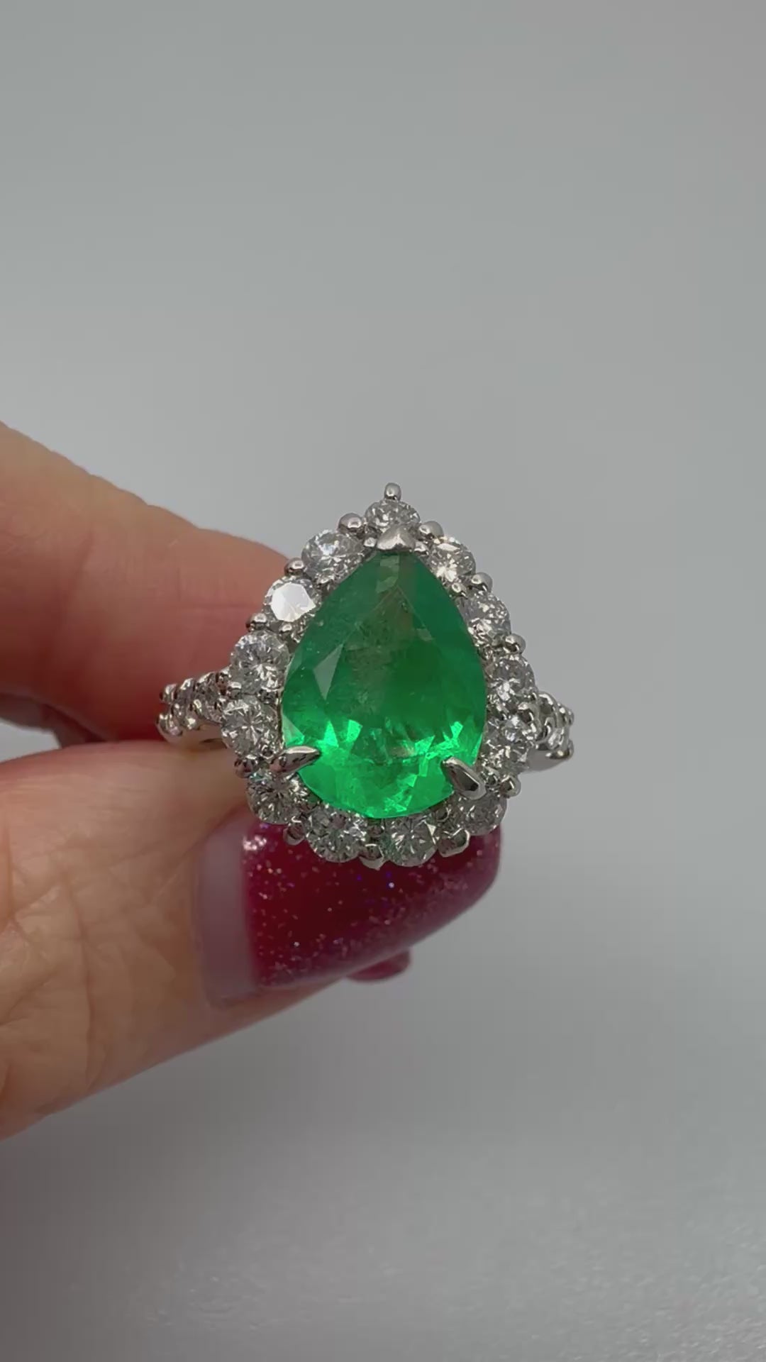 73［一点物］リング エメラルド 2.3ct PS PT