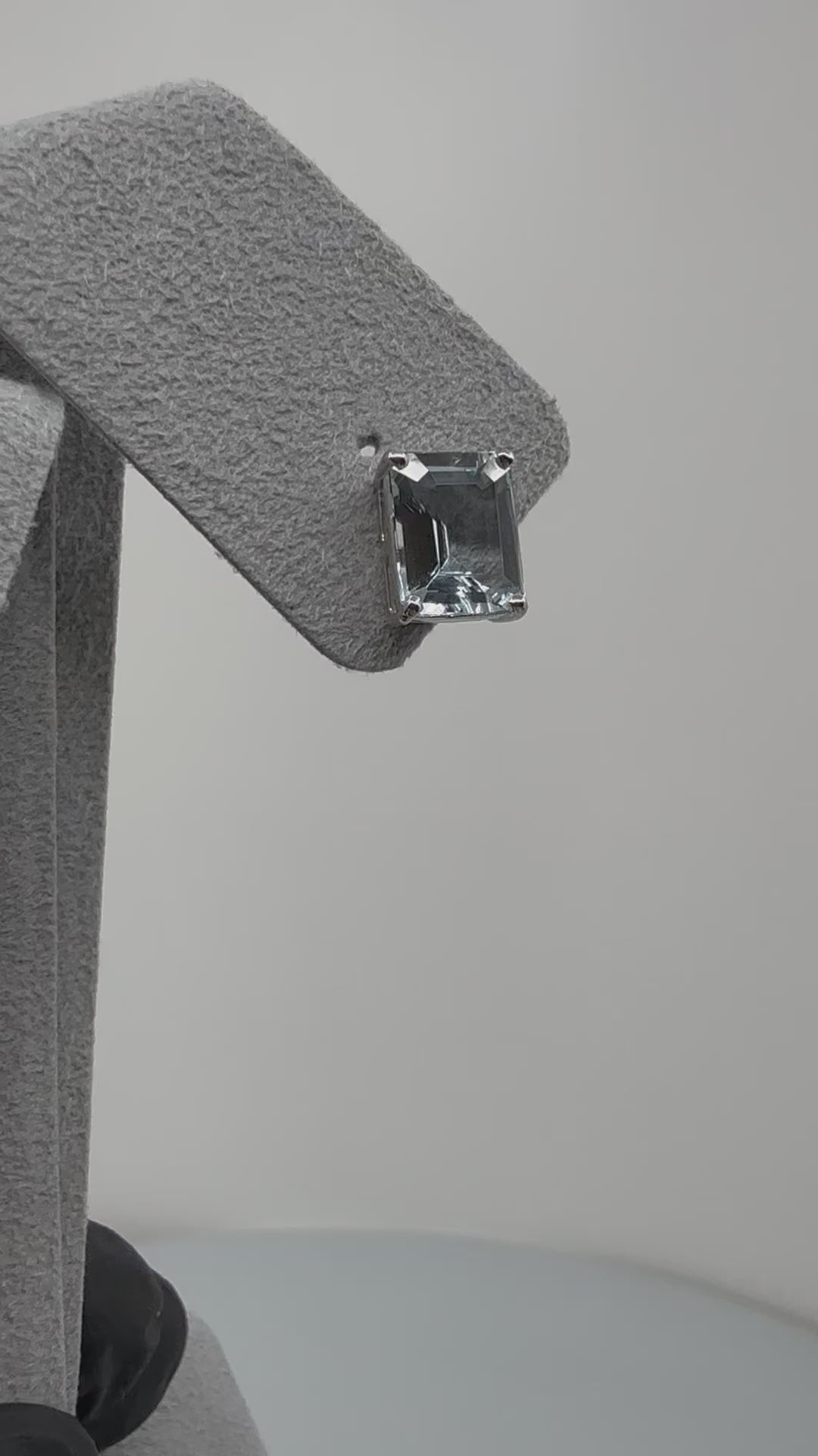 ［フロリナ］ピアス アクアマリン2ct前後×2 SQ