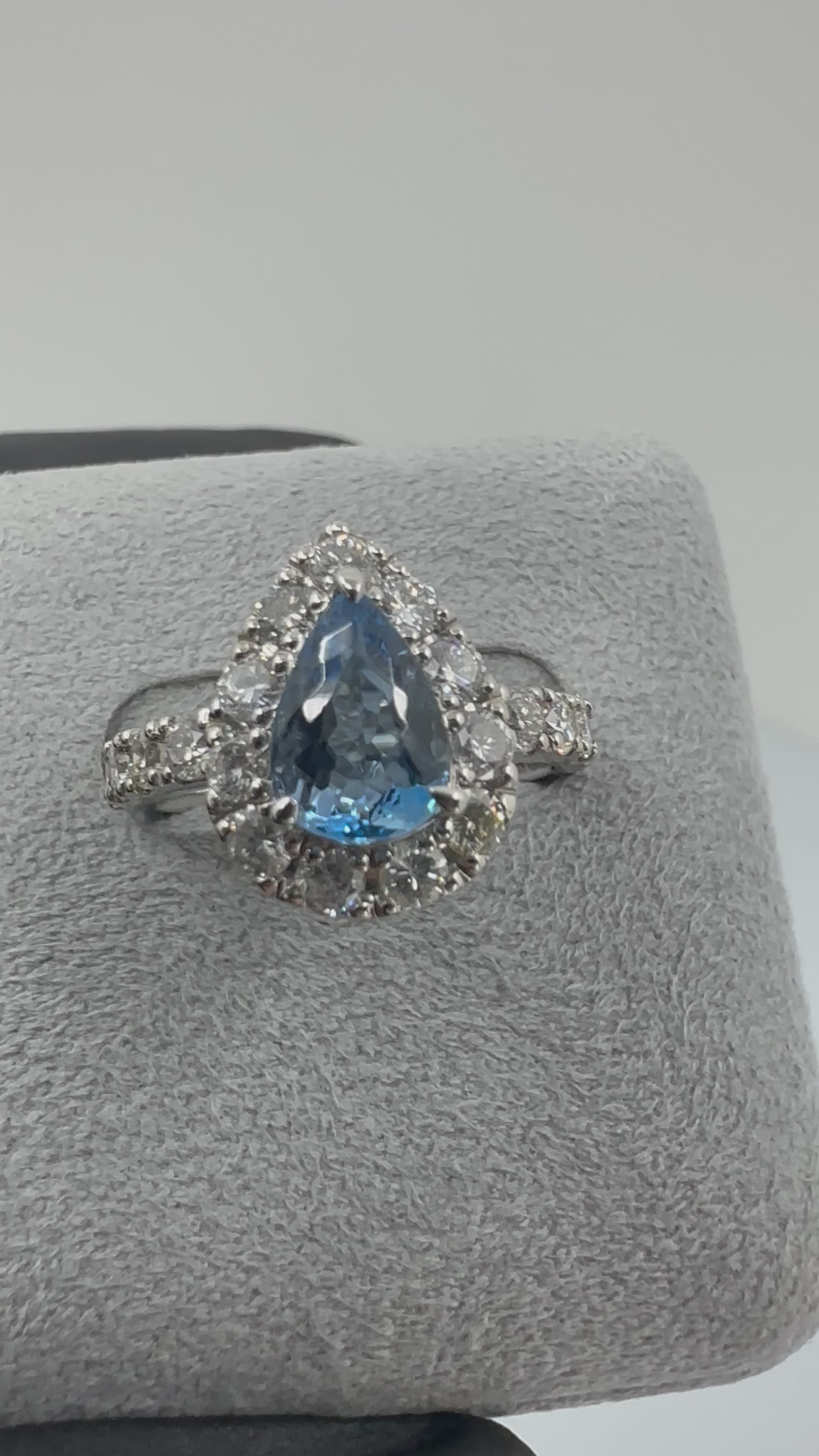 171［一点物］リング アクアマリン 1.2ct PS PT