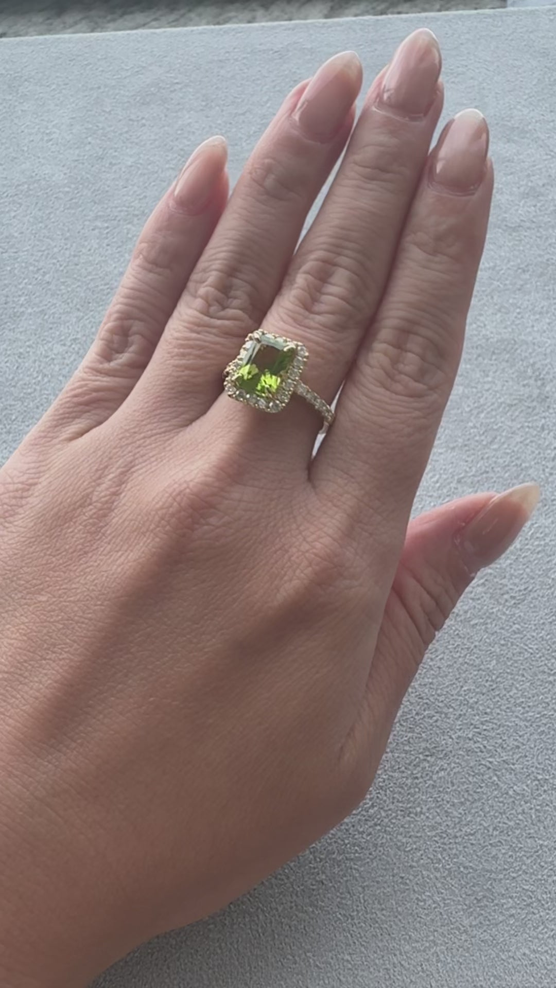 ［一点物］リング ペリドット 2ct SQ K18YG