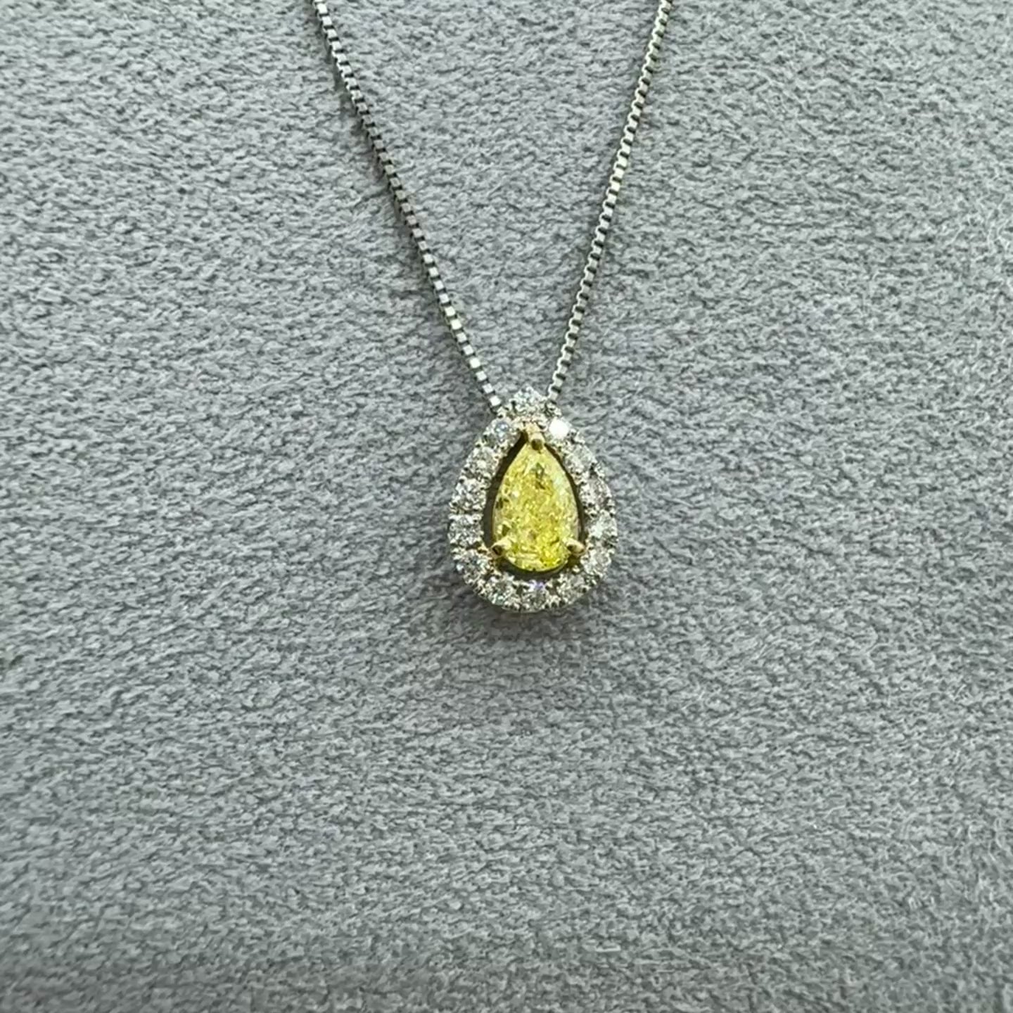 ［一点物］ネックレス ダイヤ FIY 0.5ct PS PT