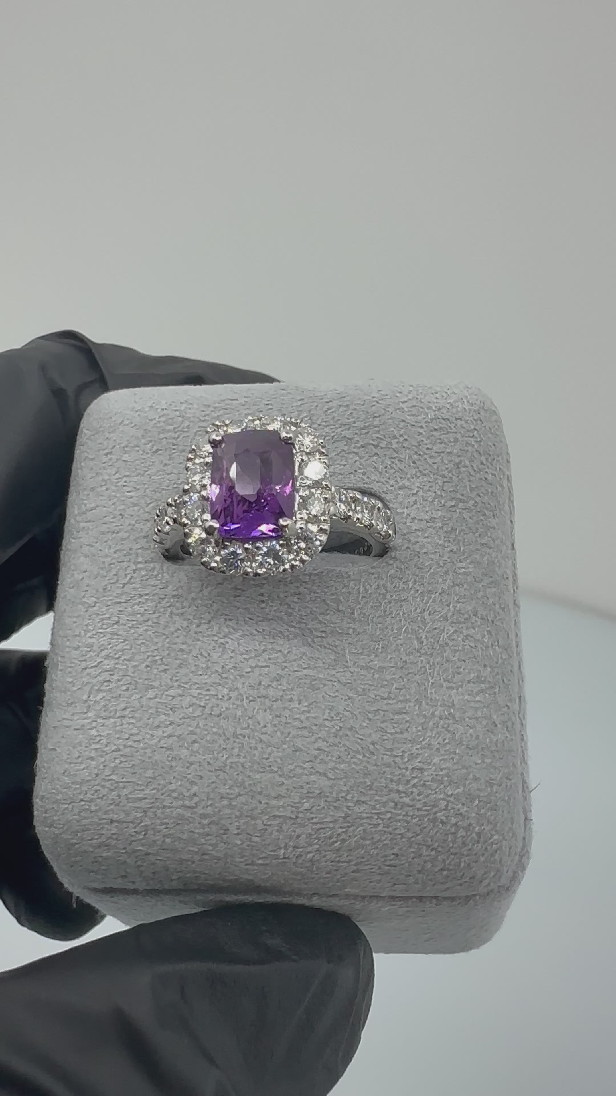 126［一点物］リング パープルサファイア 2.6ct SQ PT