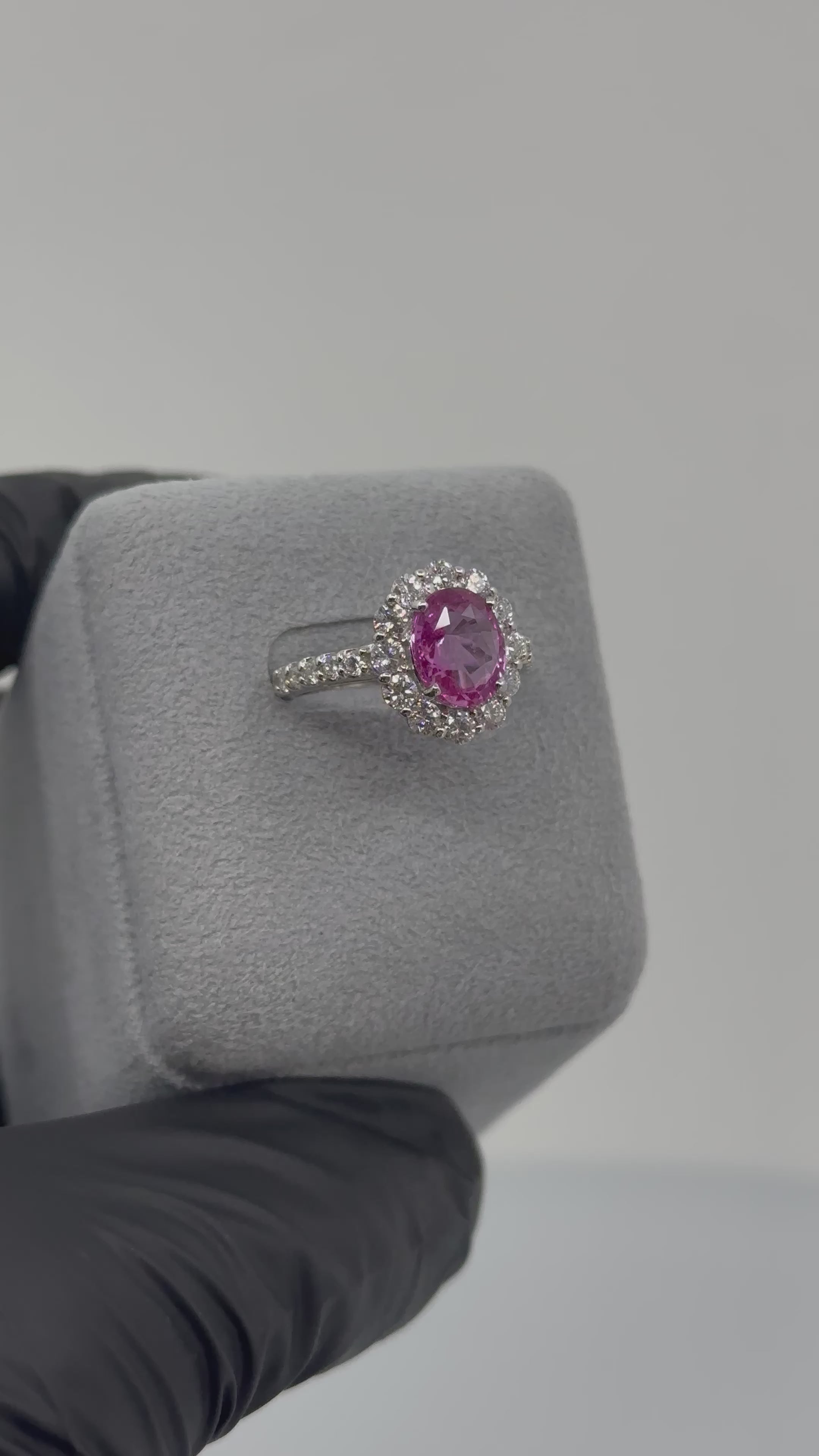 ［一点物］キャサリン妃巻き リング ピンクサファイア 2.5ct OV  PT