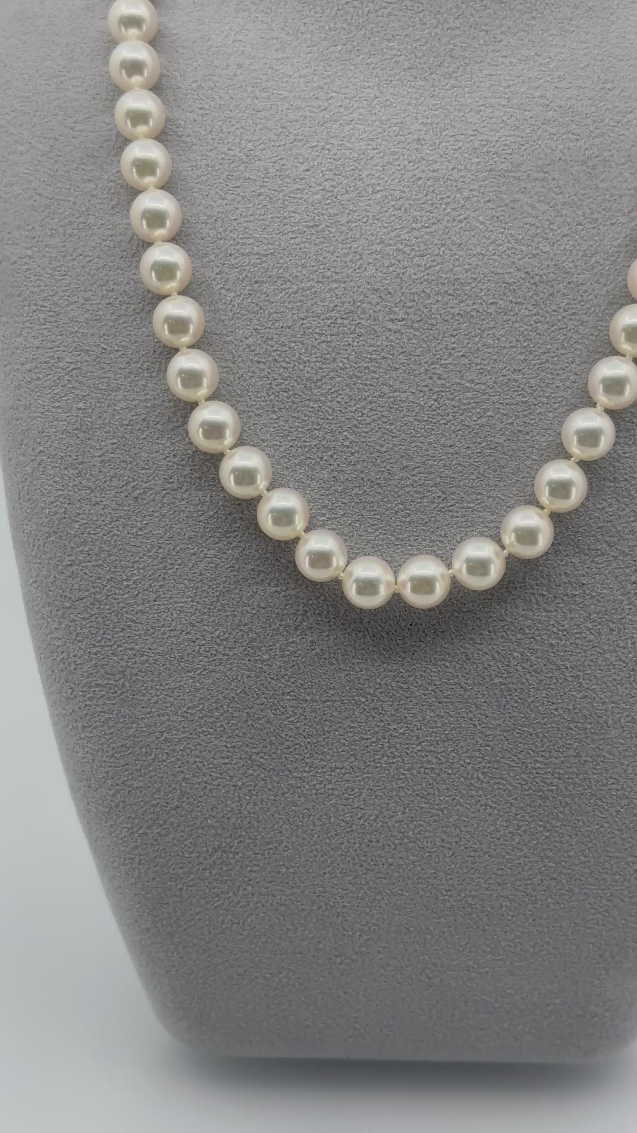 ［クラシックパールネックレス］あこや真珠8−8.5mm