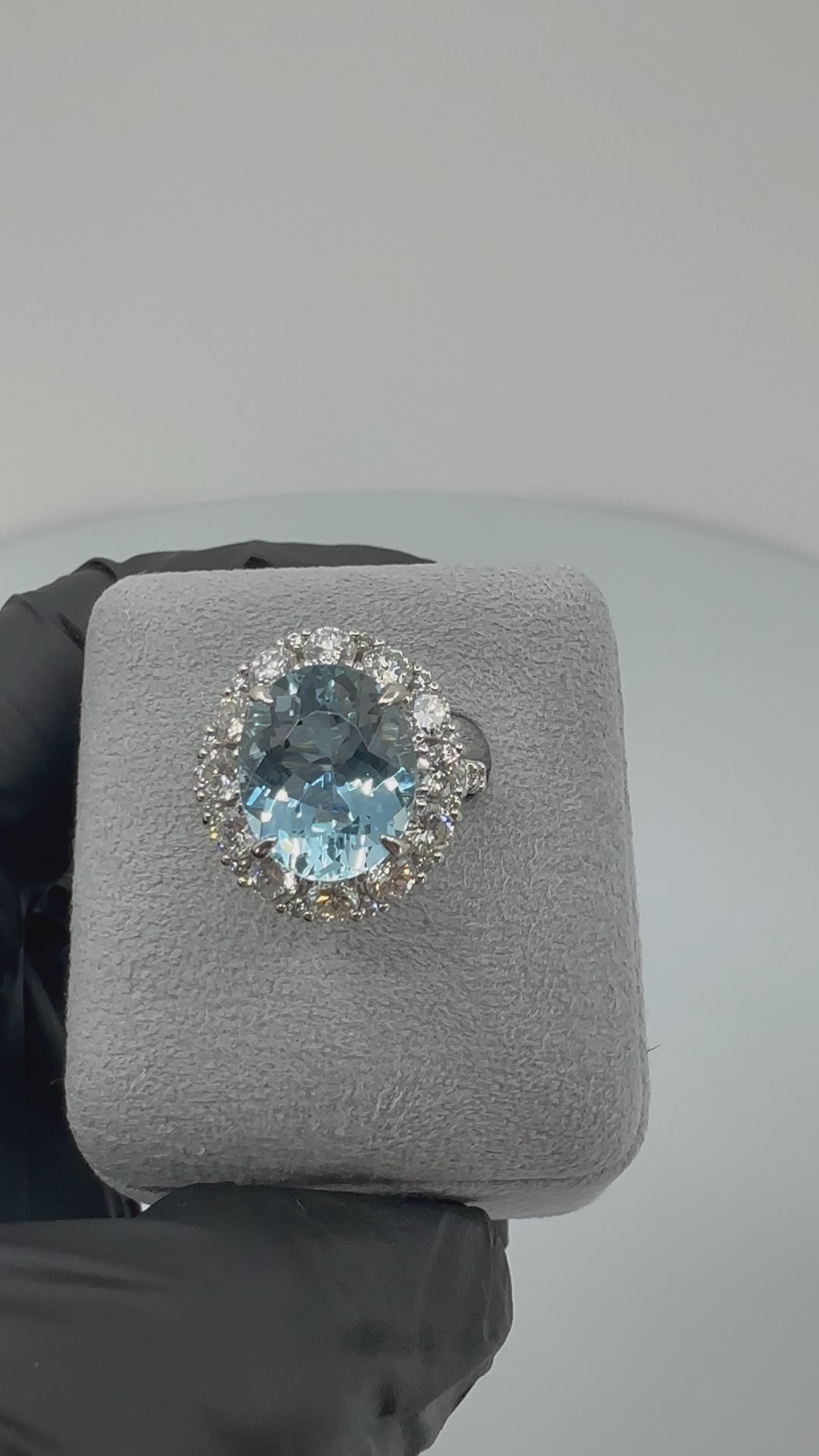 177［一点物］リング アクアマリン 5.4ct前後 OV PT