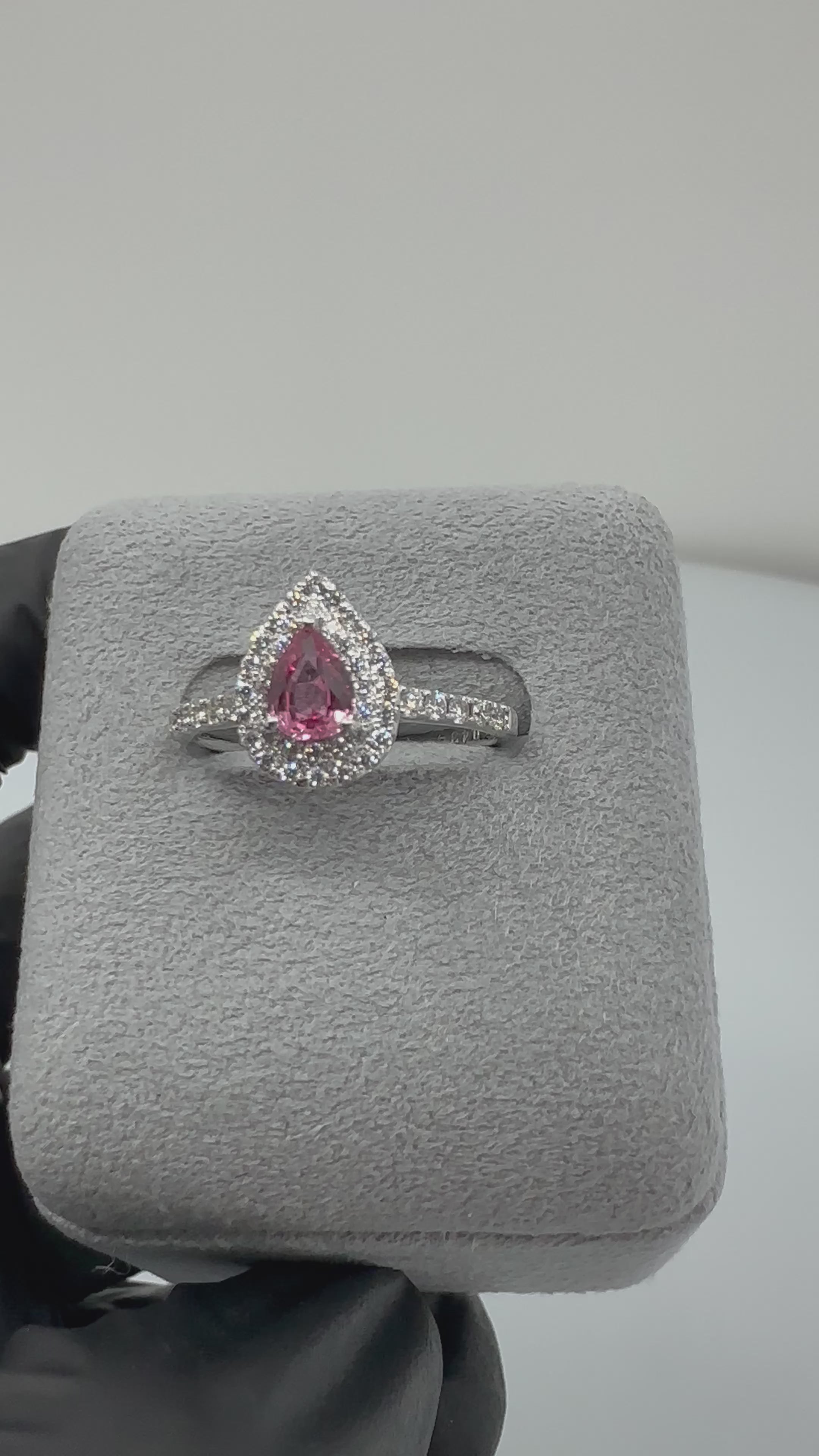 133［一点物］リング パパラチアサファイア 0.43ct PS PT