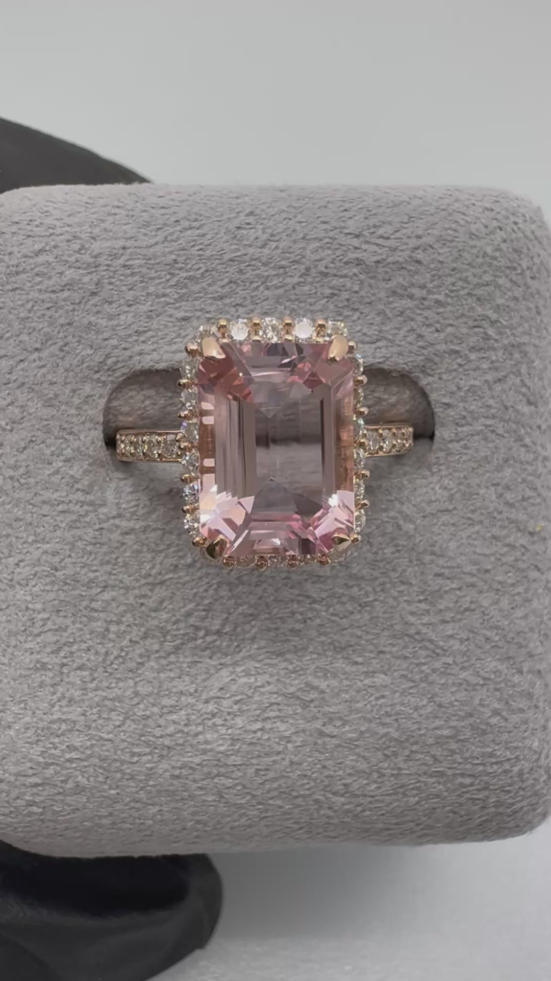 148［一点物］リング  モルガナイト 3.4ct OV PG