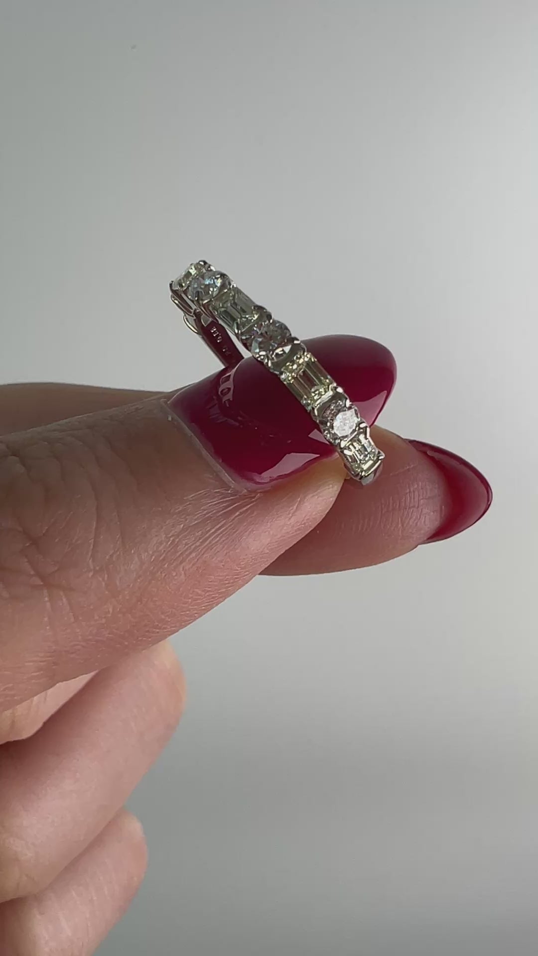 [ノンシャラン］リング ダイヤ 0.8ct RO BG PT K18YG