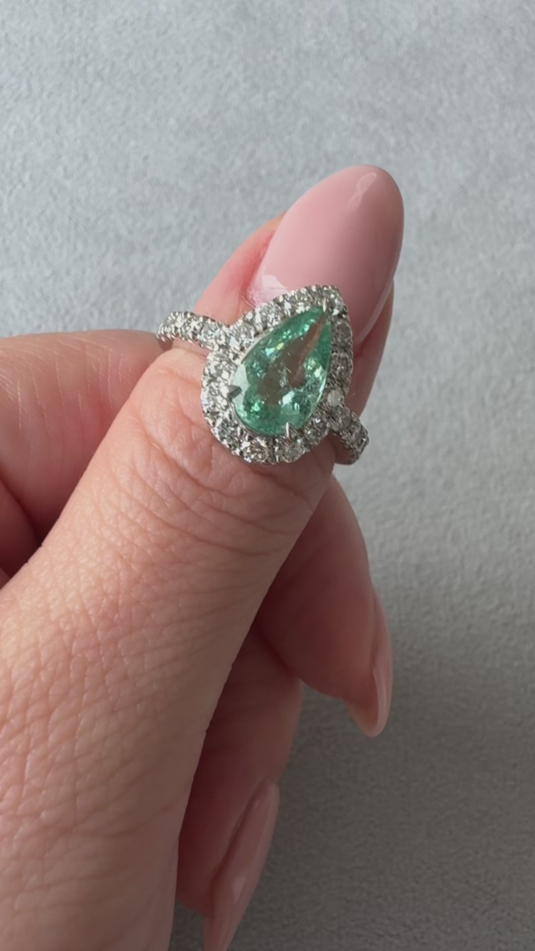 164［一点物］リング パライバトルマリン 1.7ct PS PT