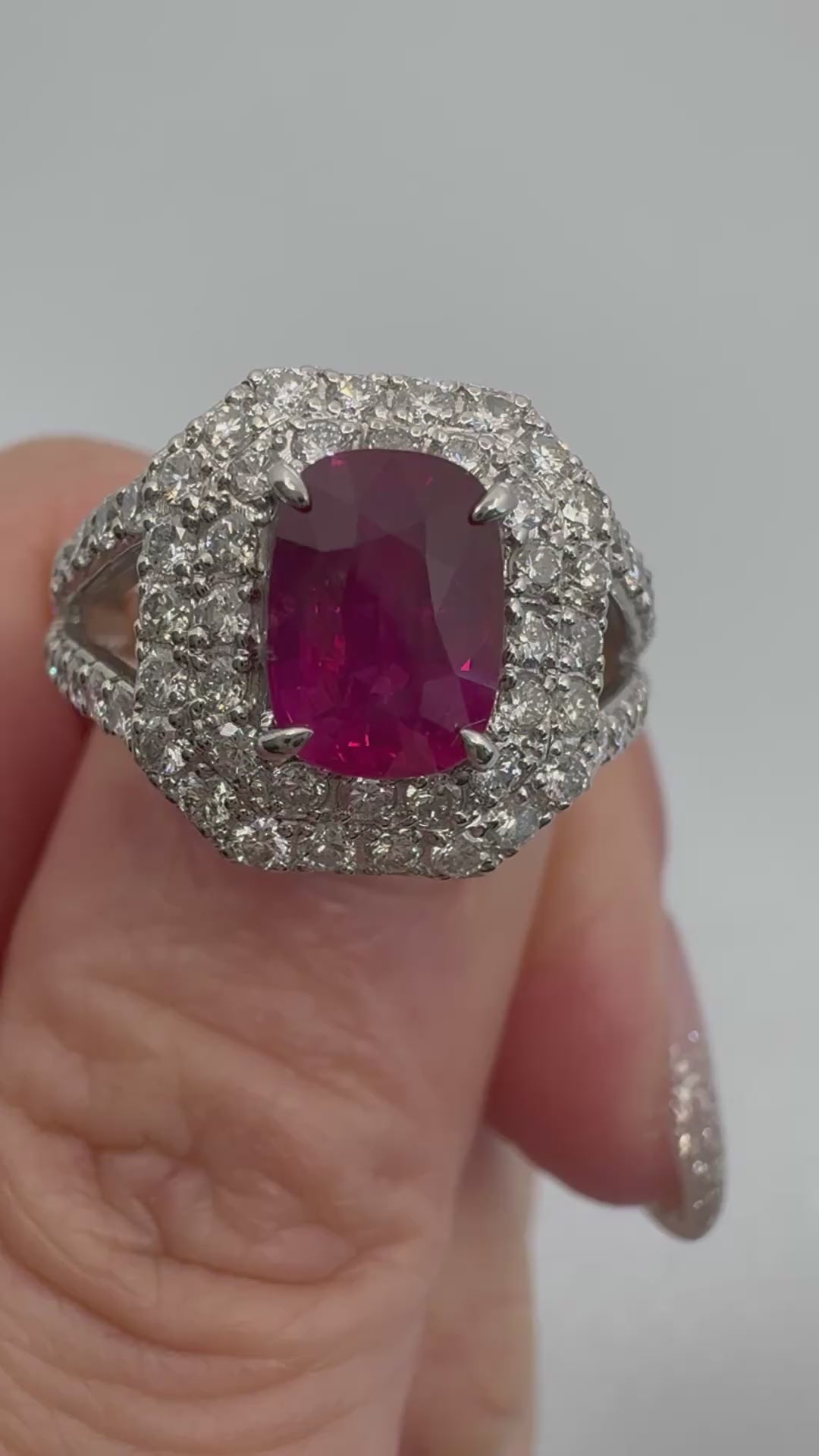 64［一点物］リング ルビー 2.0ct前後 OV PT